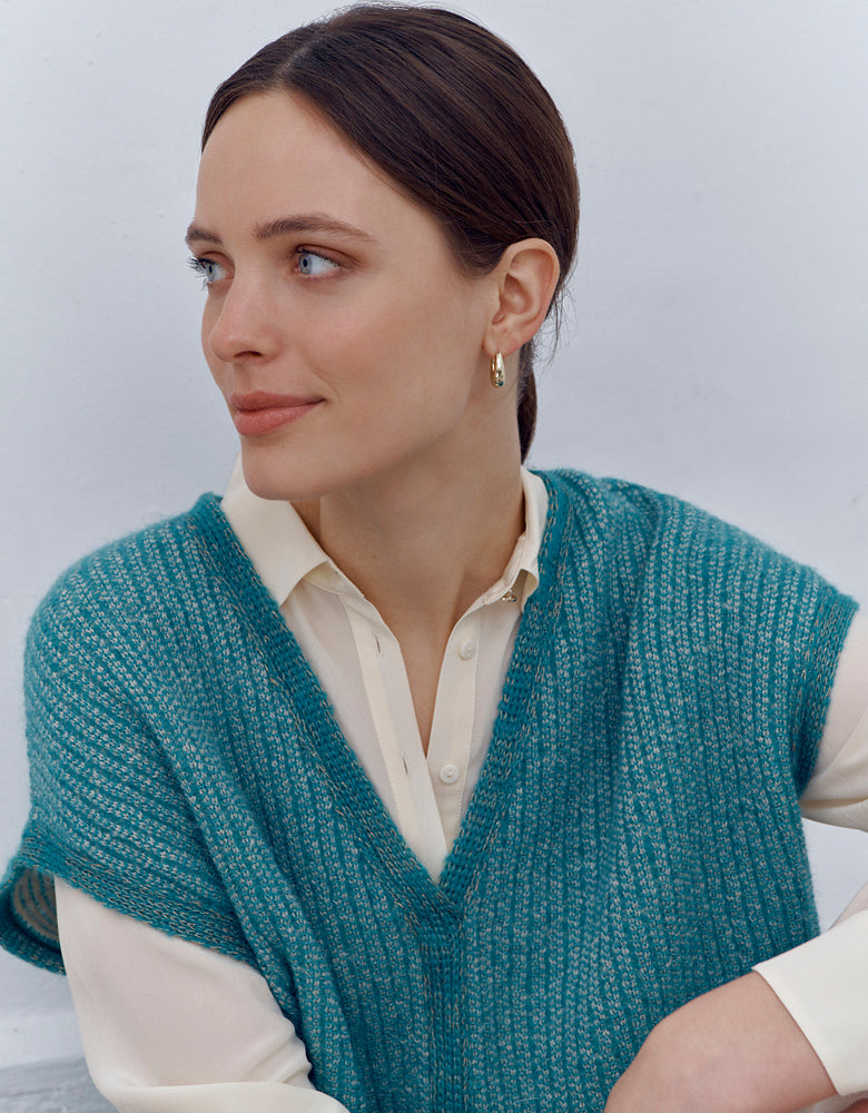 AUDACIEUX/86241/861 sleeveless mohair knit sweater