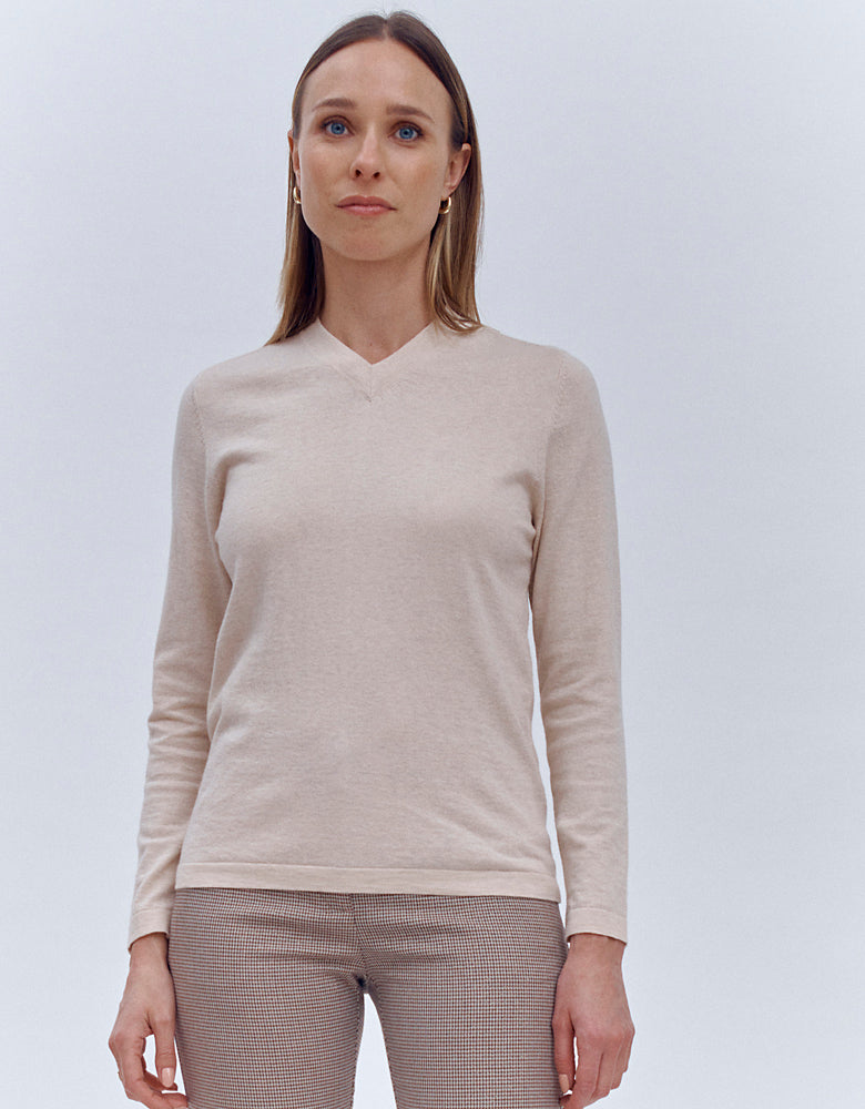 Knitted cotton and cashmere sweater AUDREY/86210/009