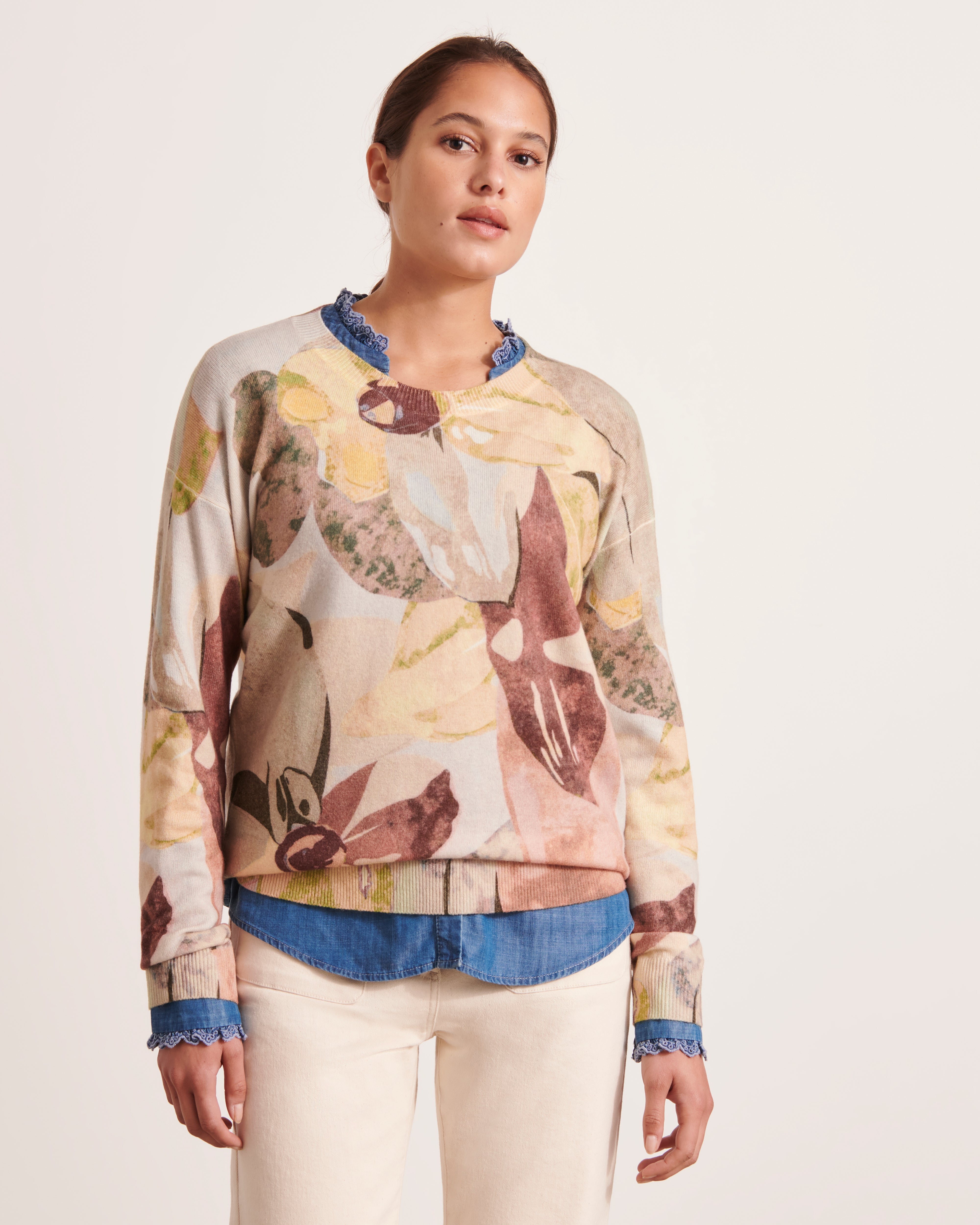 Pull imprimé col rond AUTOMNAL/12160/791