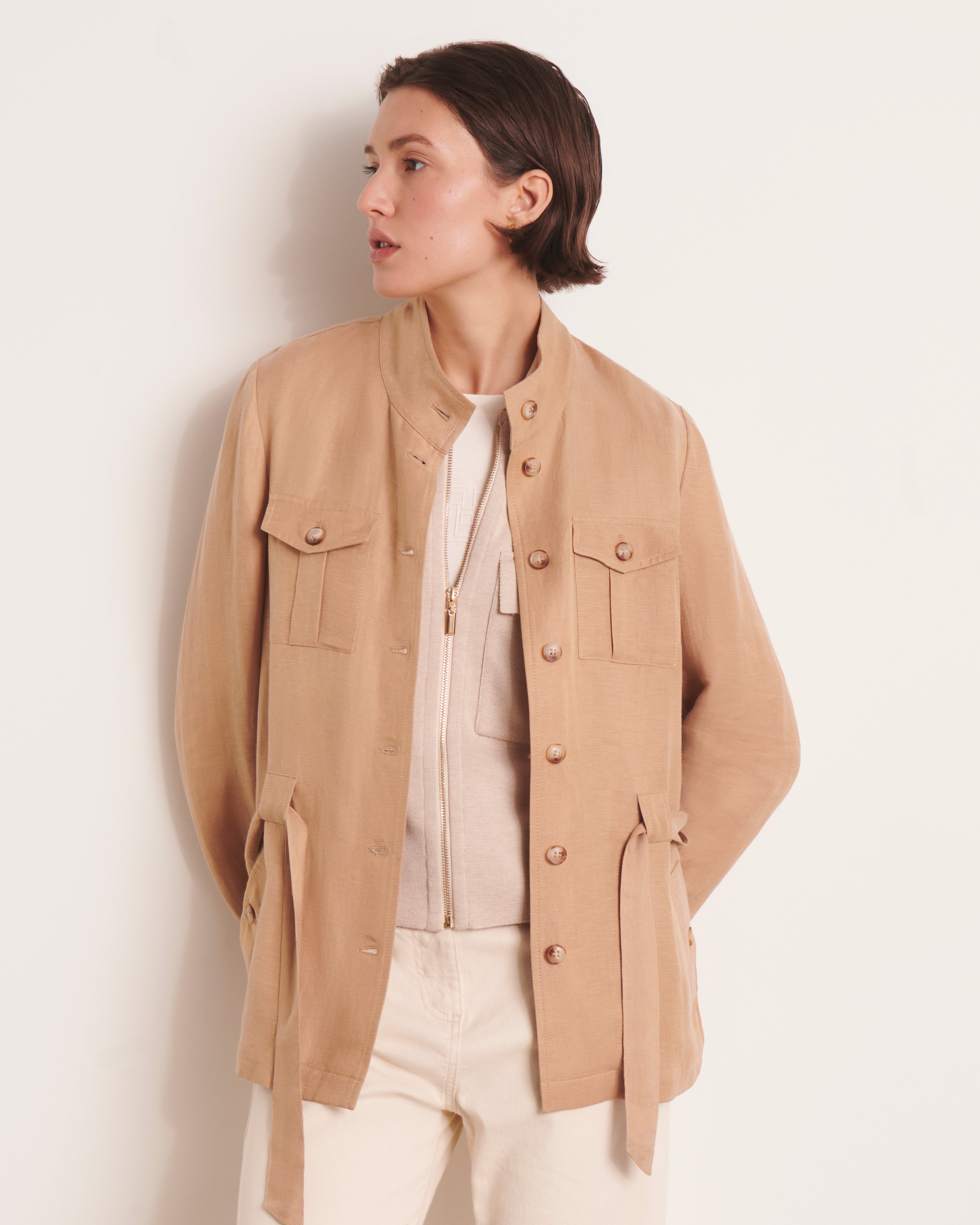 beige safari jacket – Devernois