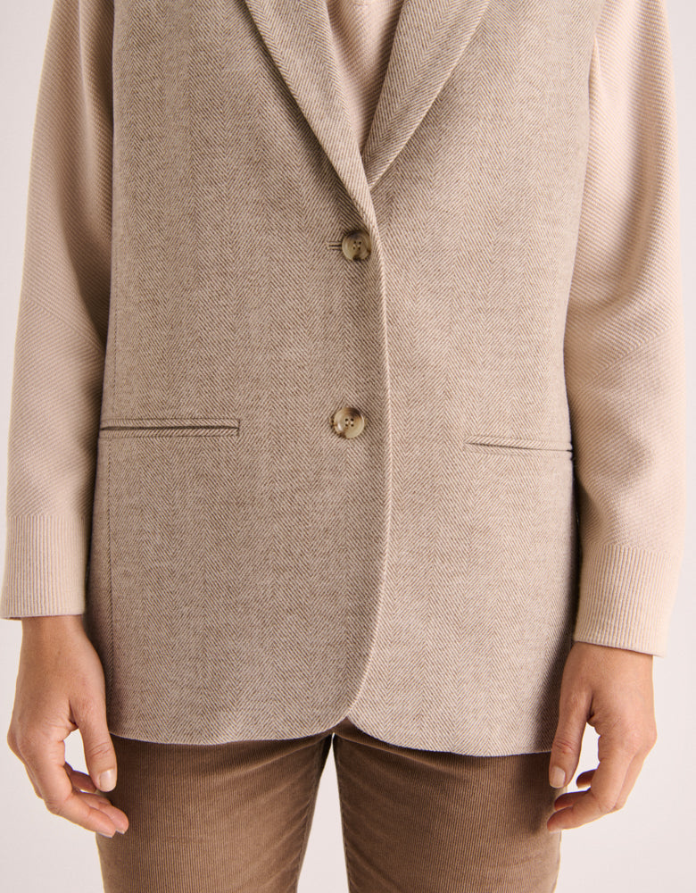 トップス mpen DB EASY BLAZER SLEEVELESS JACKET mfpen DB EASY BLAZER SLEEVELESS JACKET