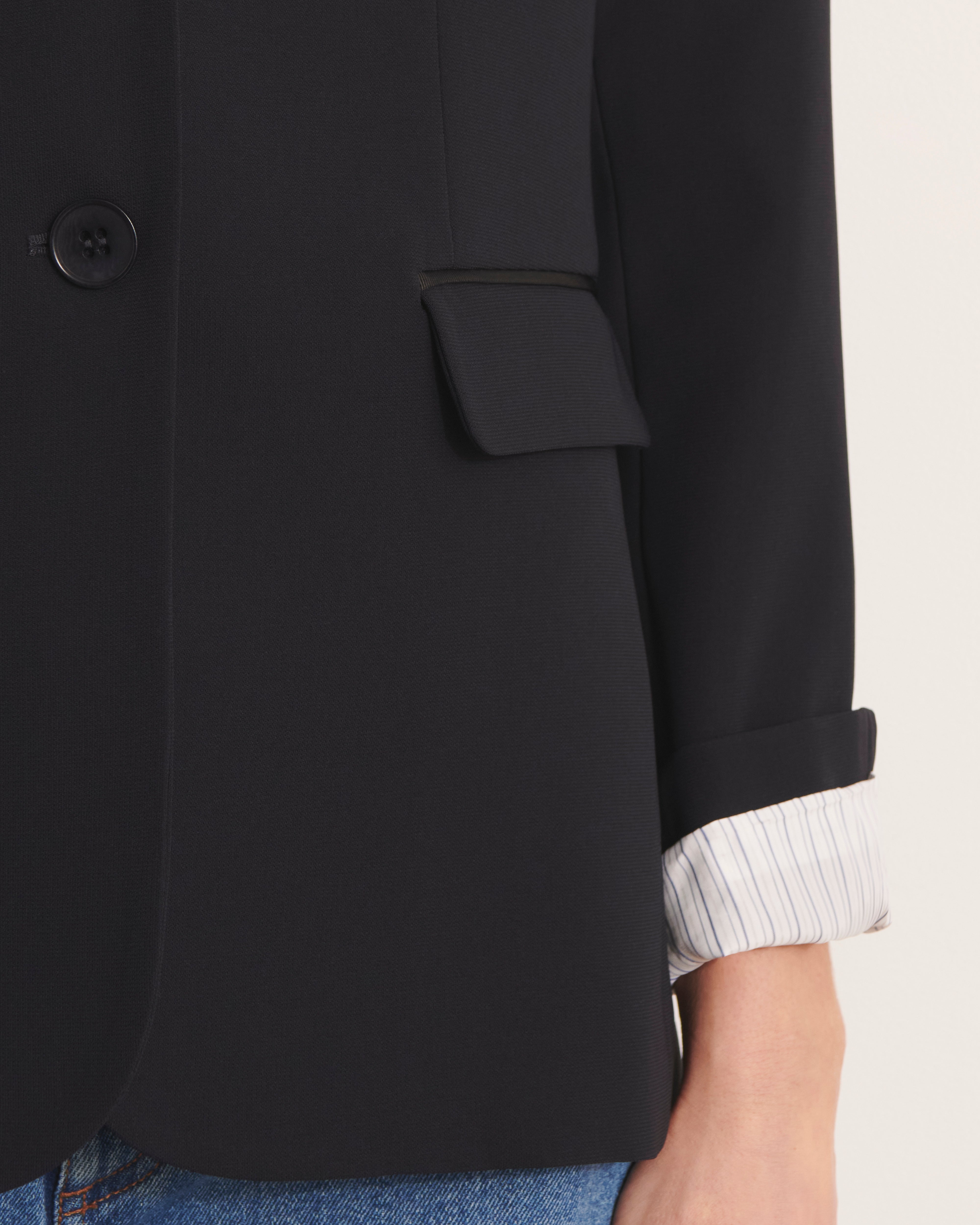 veste blazer bleu marine coupe cintrée