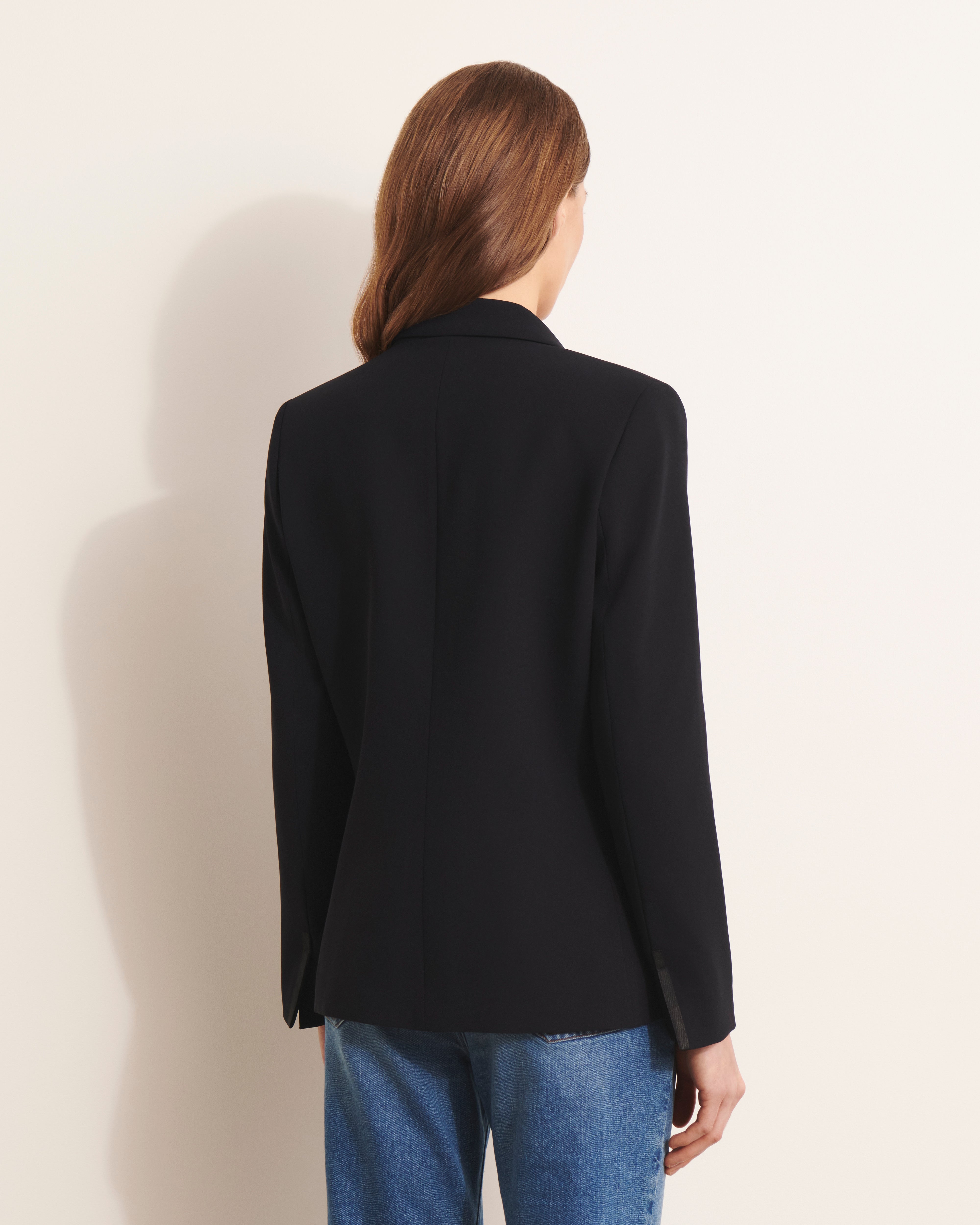 veste blazer bleu marine coupe cintrée