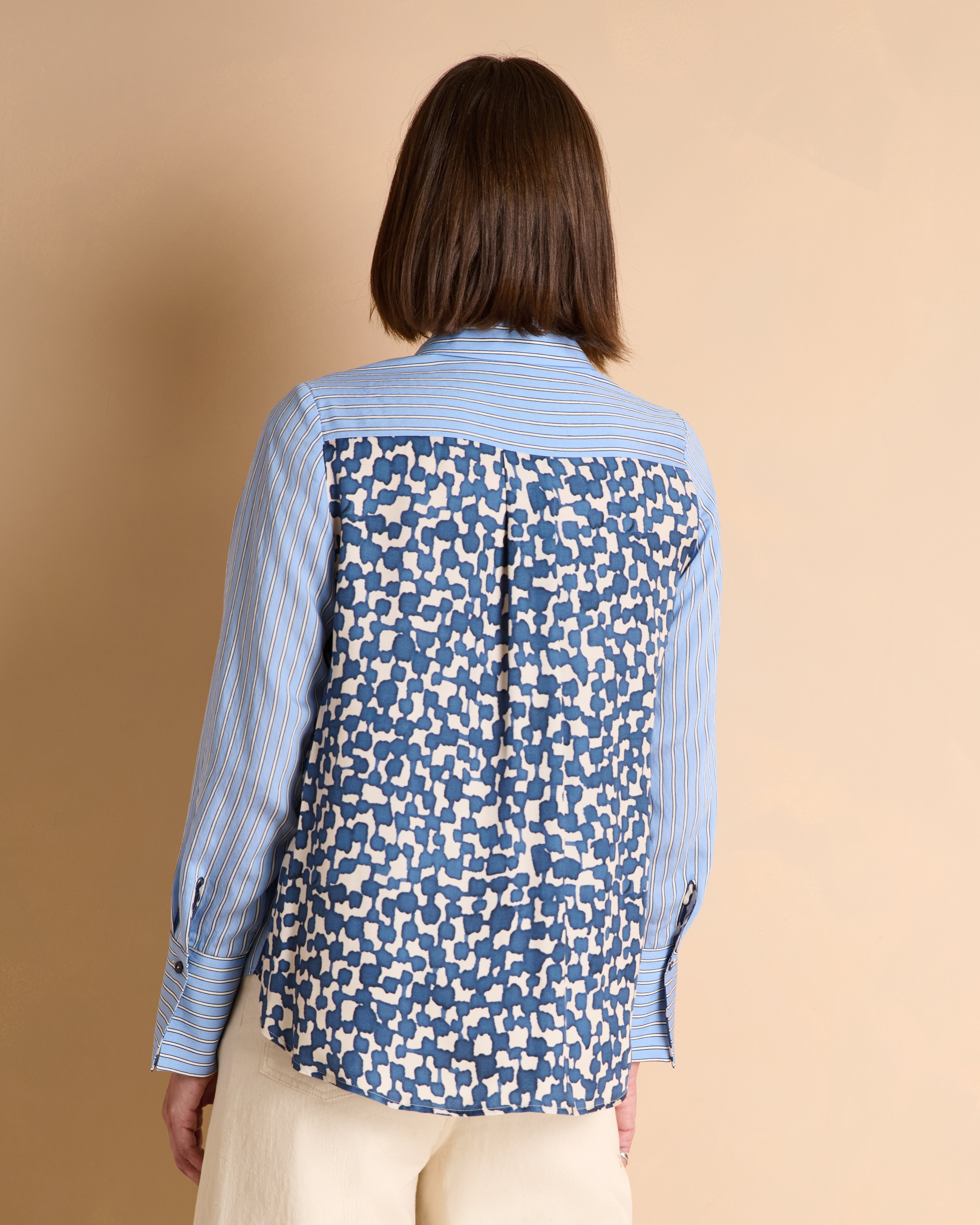 Chemise bleue à rayures CALLAS/13033/631