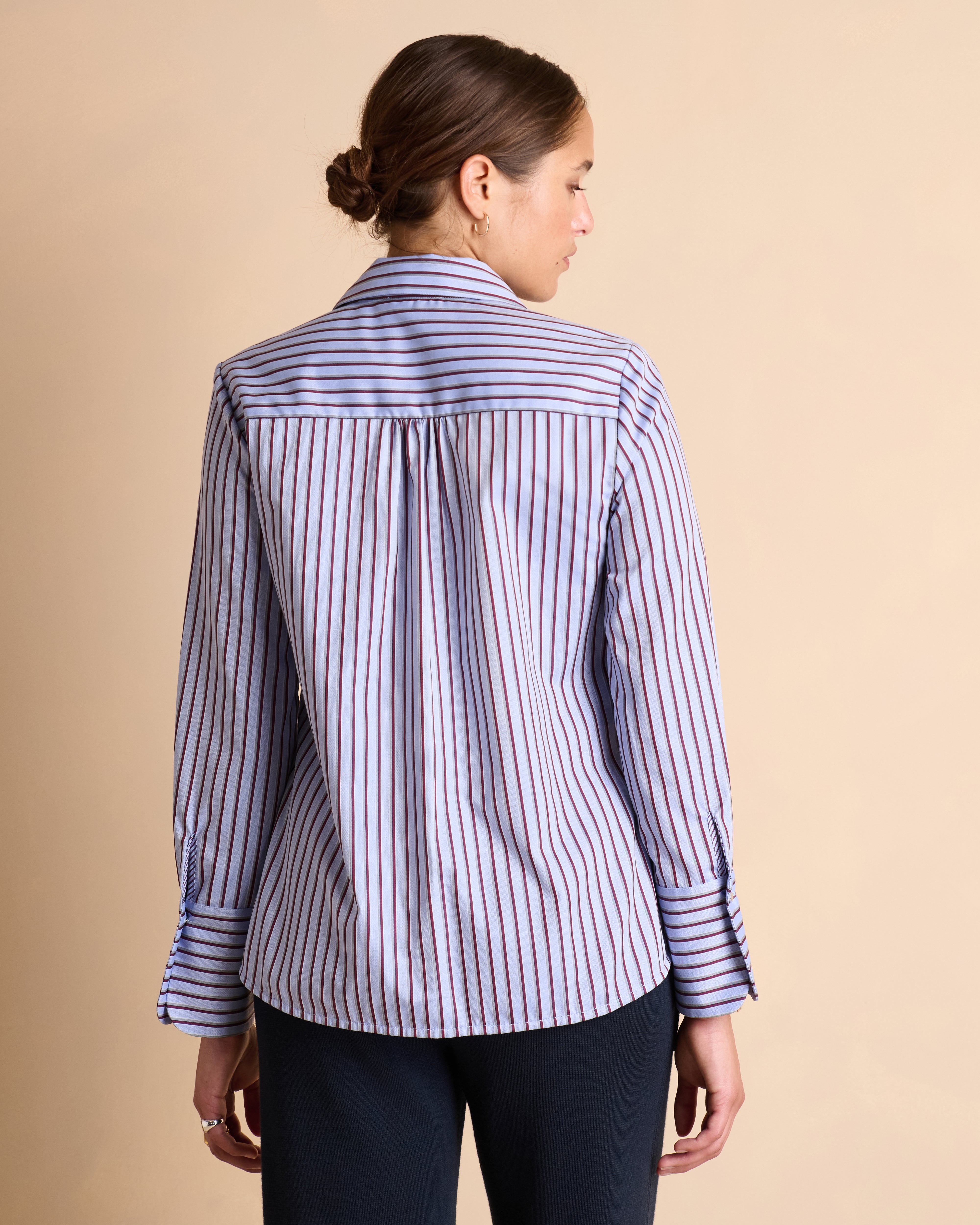 Chemise bleue à rayures manches longues CAPTURE/14158/631