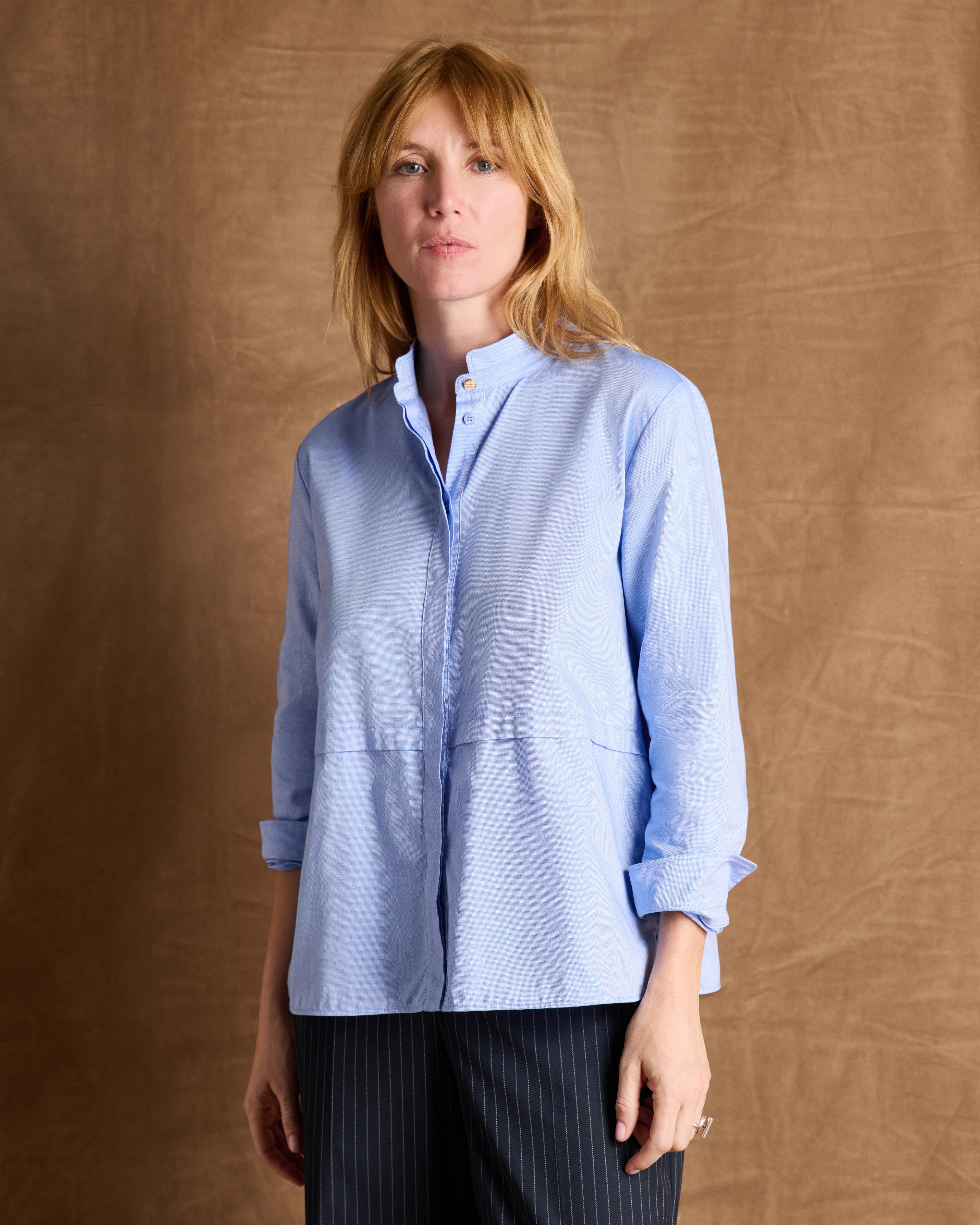 Chemise bleue manches longues CELESTINE/14070/268
