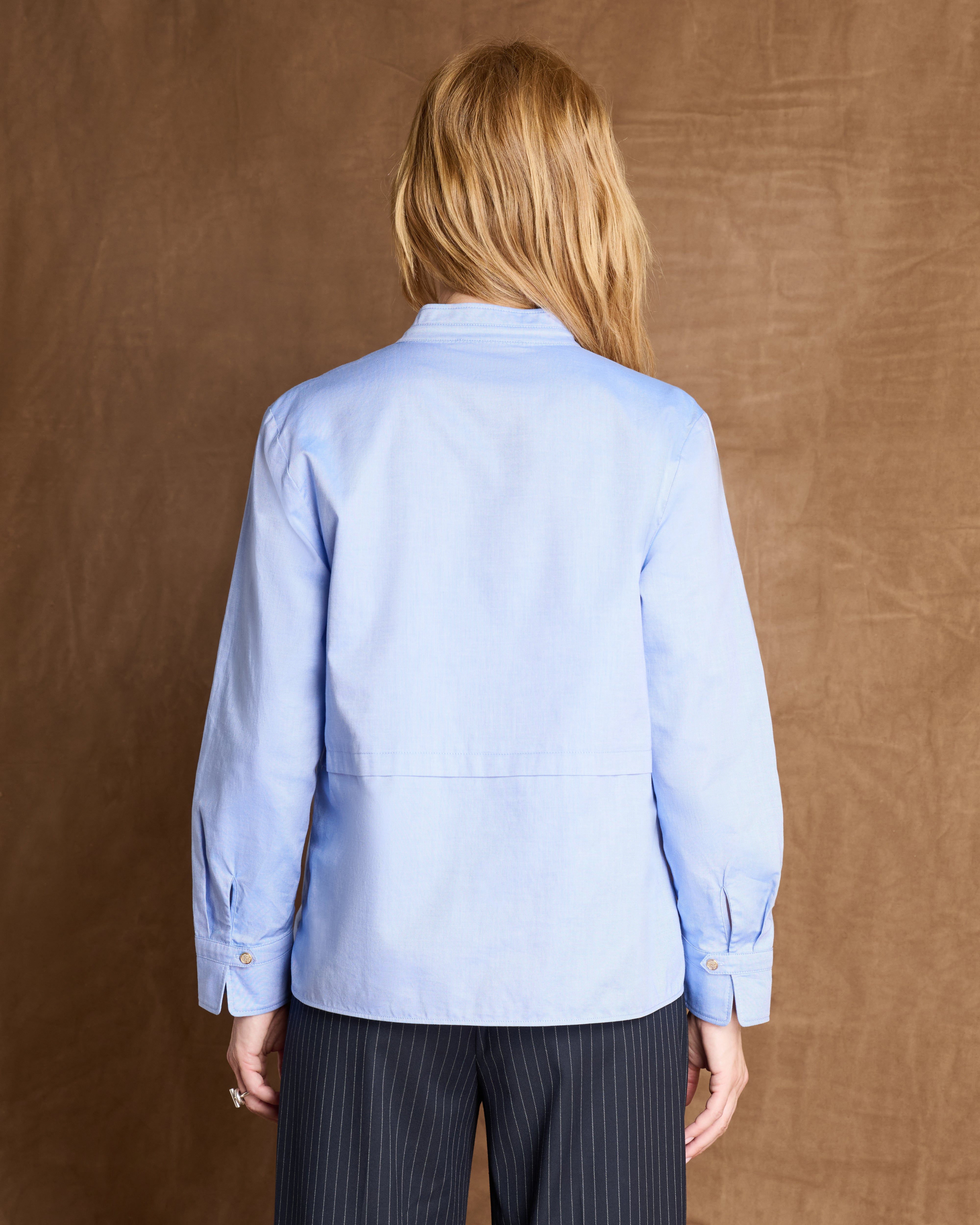 Chemise bleue manches longues CELESTINE/14070/268