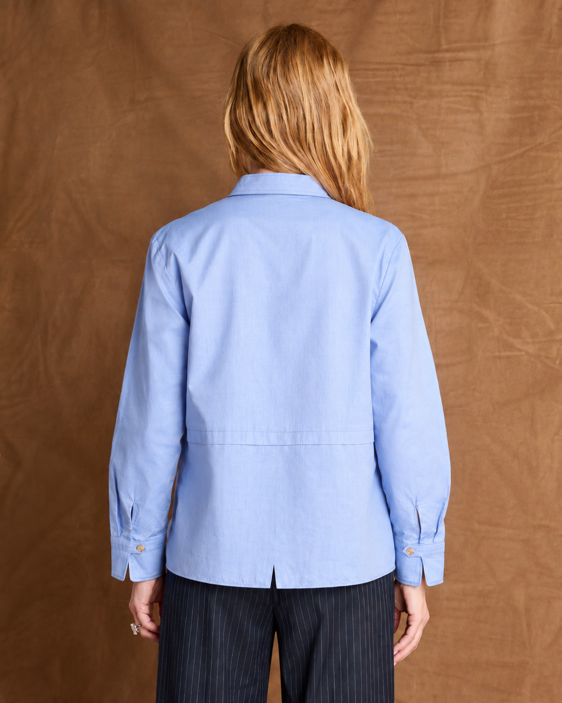 Chemise bleue manches longues CELESTINE/14070/268