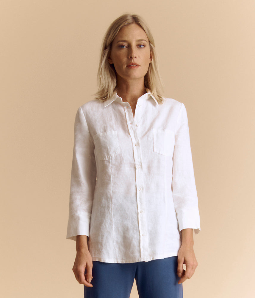 Washed linen blouse CESAR-BIS/85310/003
