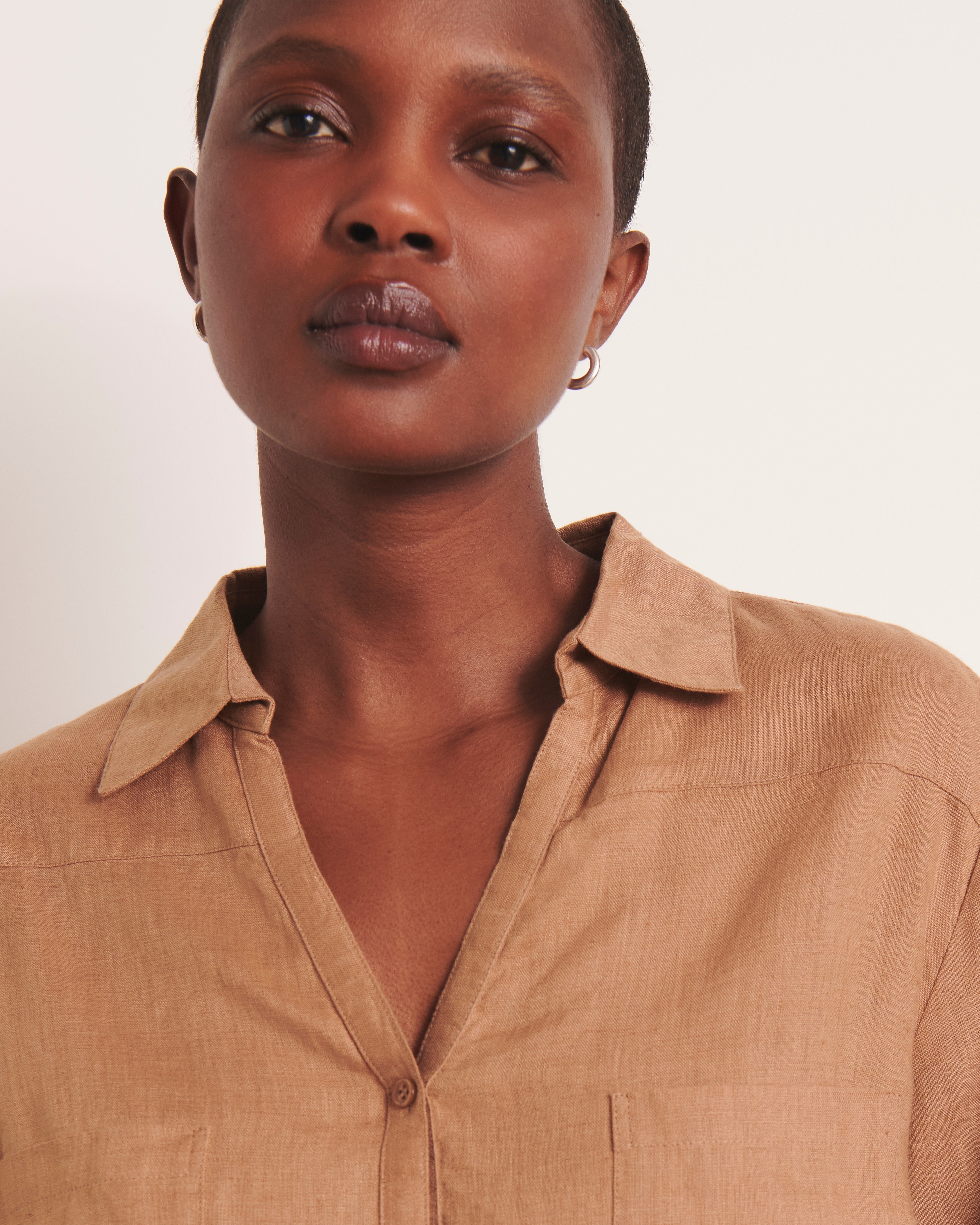 Chemise beige manches 3/4 CHANI/13126/019