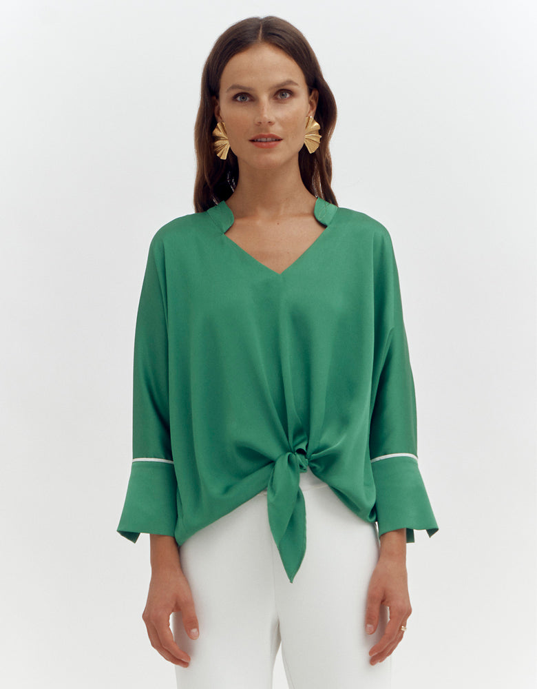 Tied blouse CHARTREUSE/87063/198