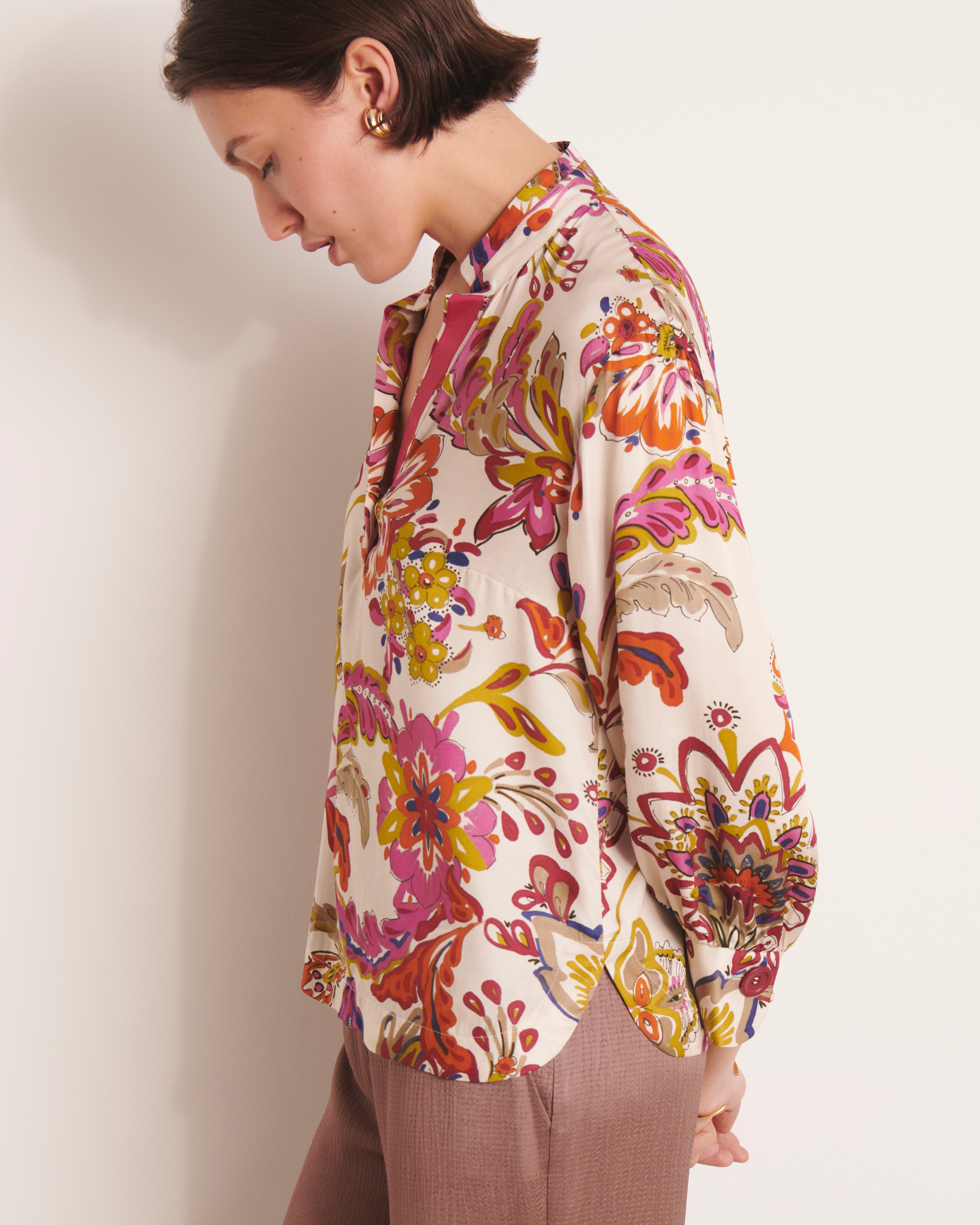 Blouse écru imprimée CIUDAD/13170/523