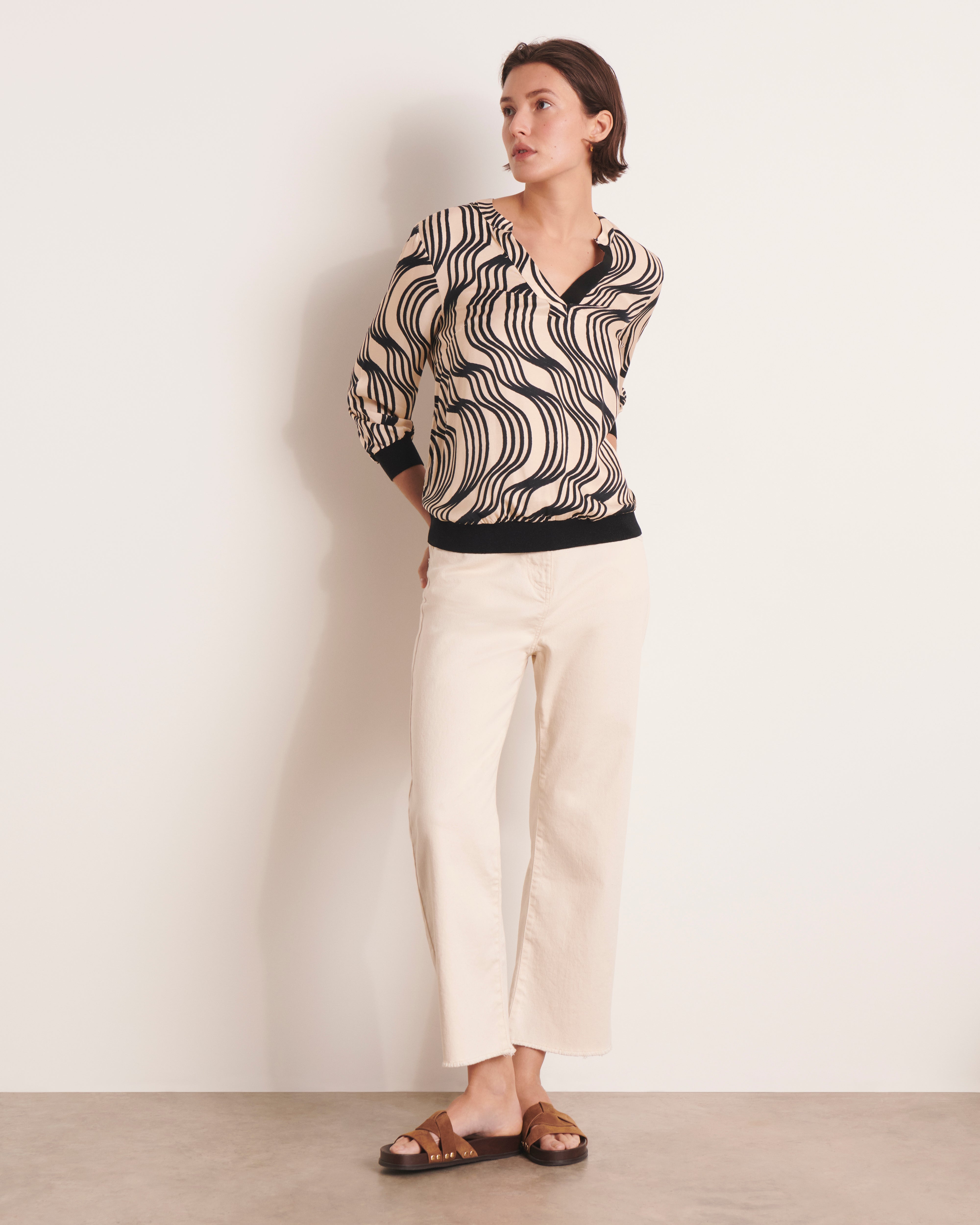 Blouse imprimée effet sweat CONCORDIA/13108/670