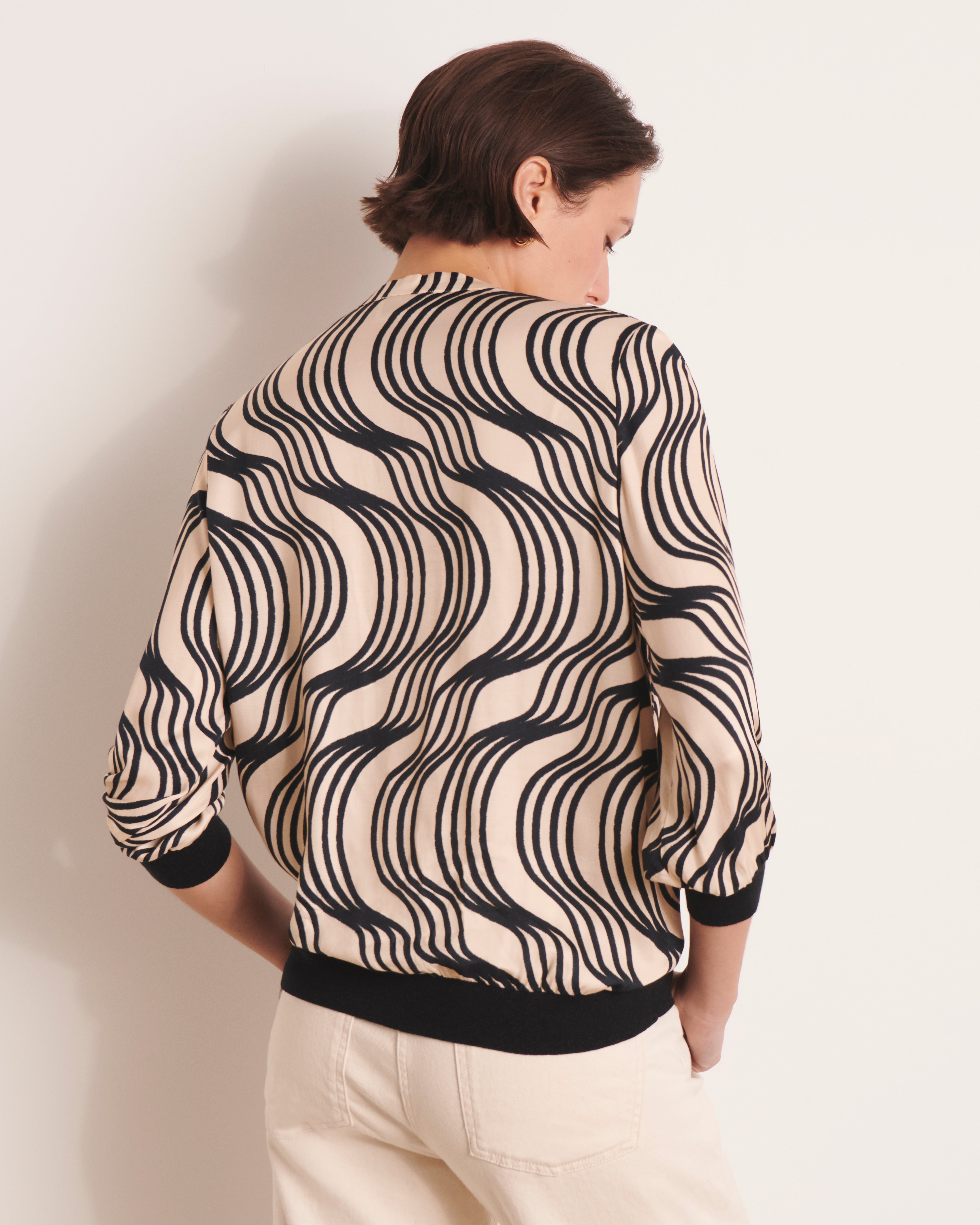 Blouse imprimée effet sweat CONCORDIA/13108/670