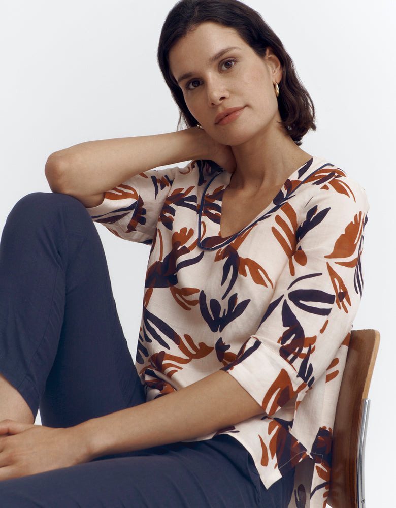Printed blouse COQUELICOT/87131/522