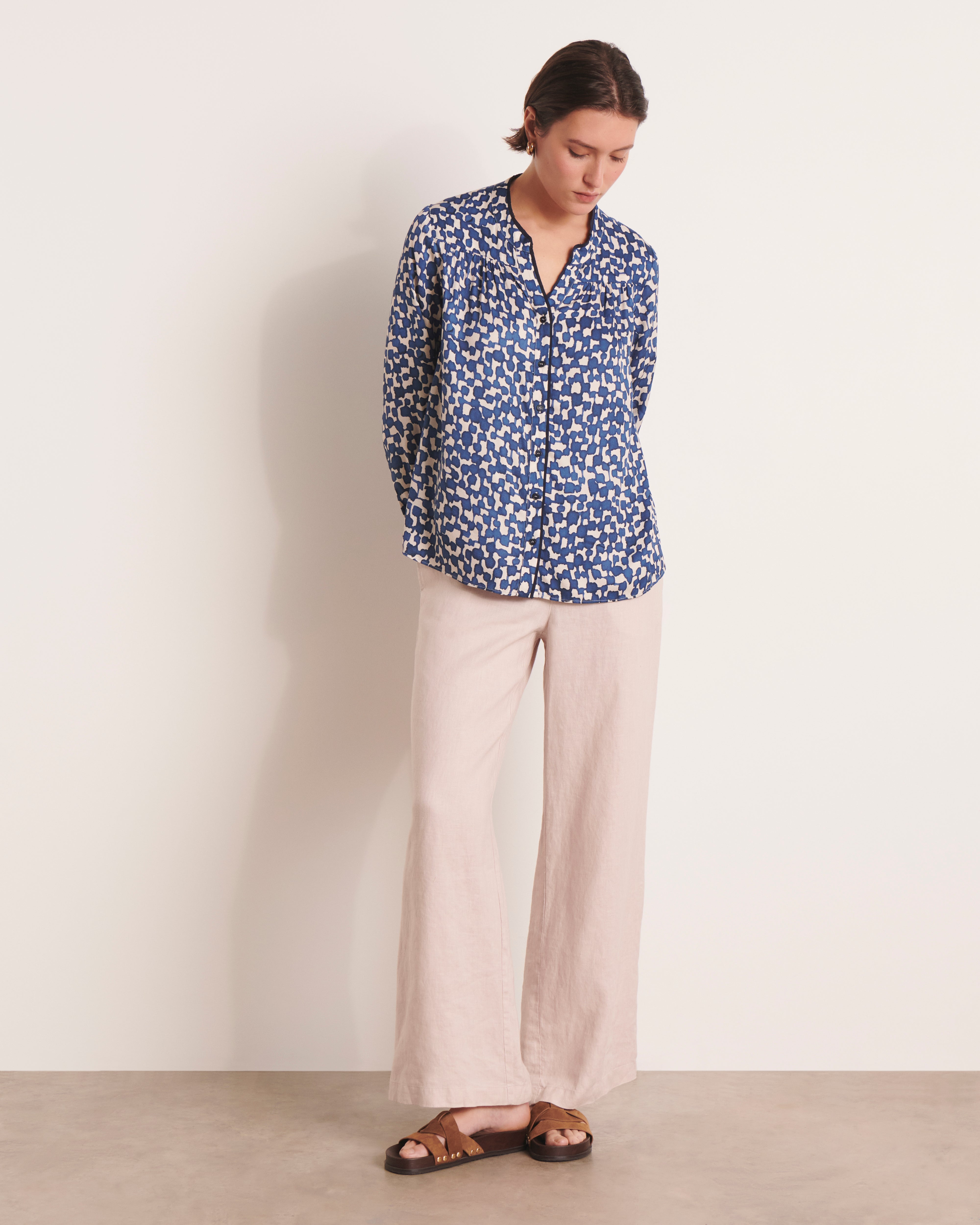 Chemise bleue imprimée CORFOU/13025/630