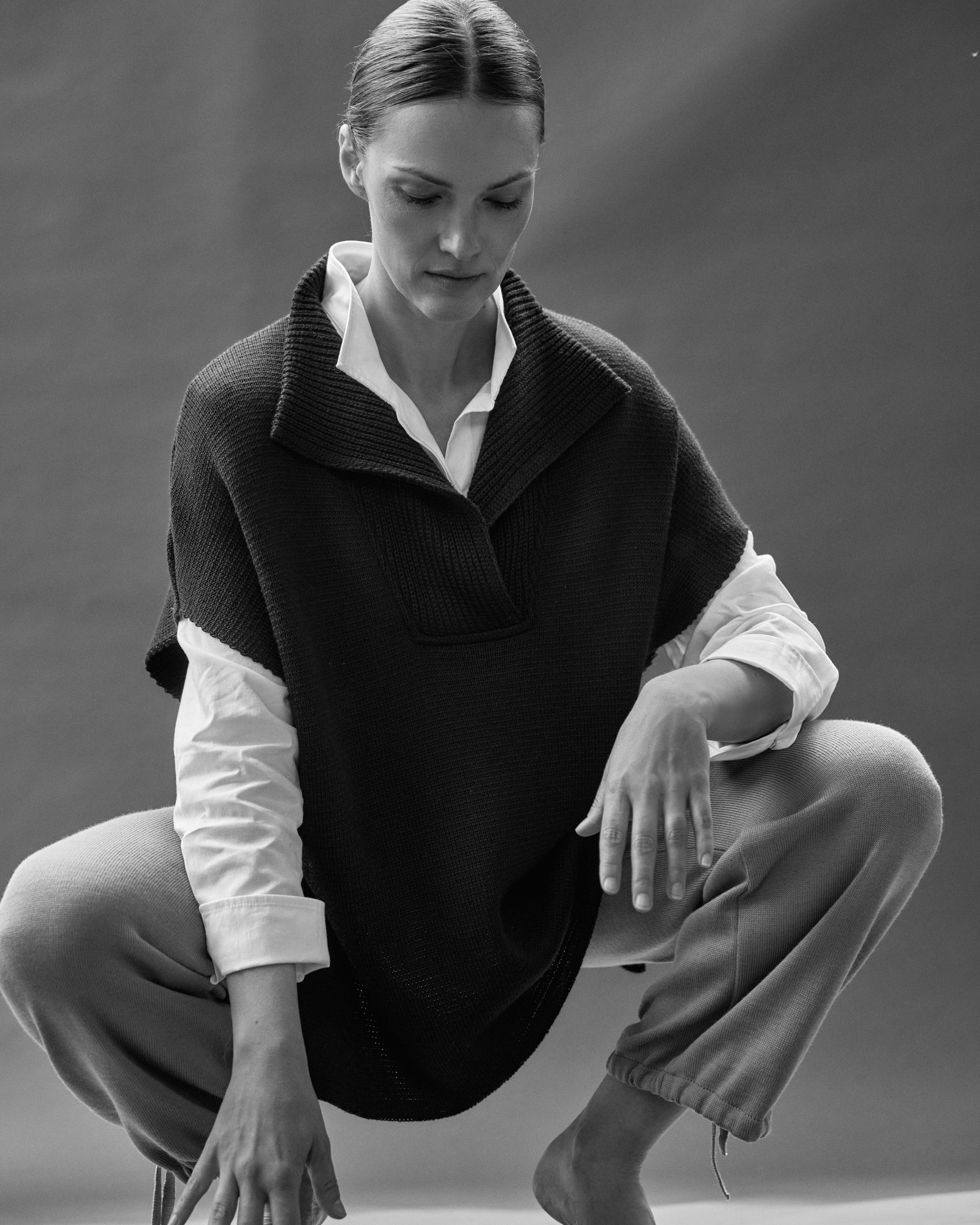 Merino wool cape with trucker collar NOAH1927/12025/312