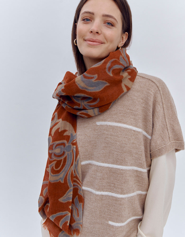 Printed scarf ESCALA/86230/580