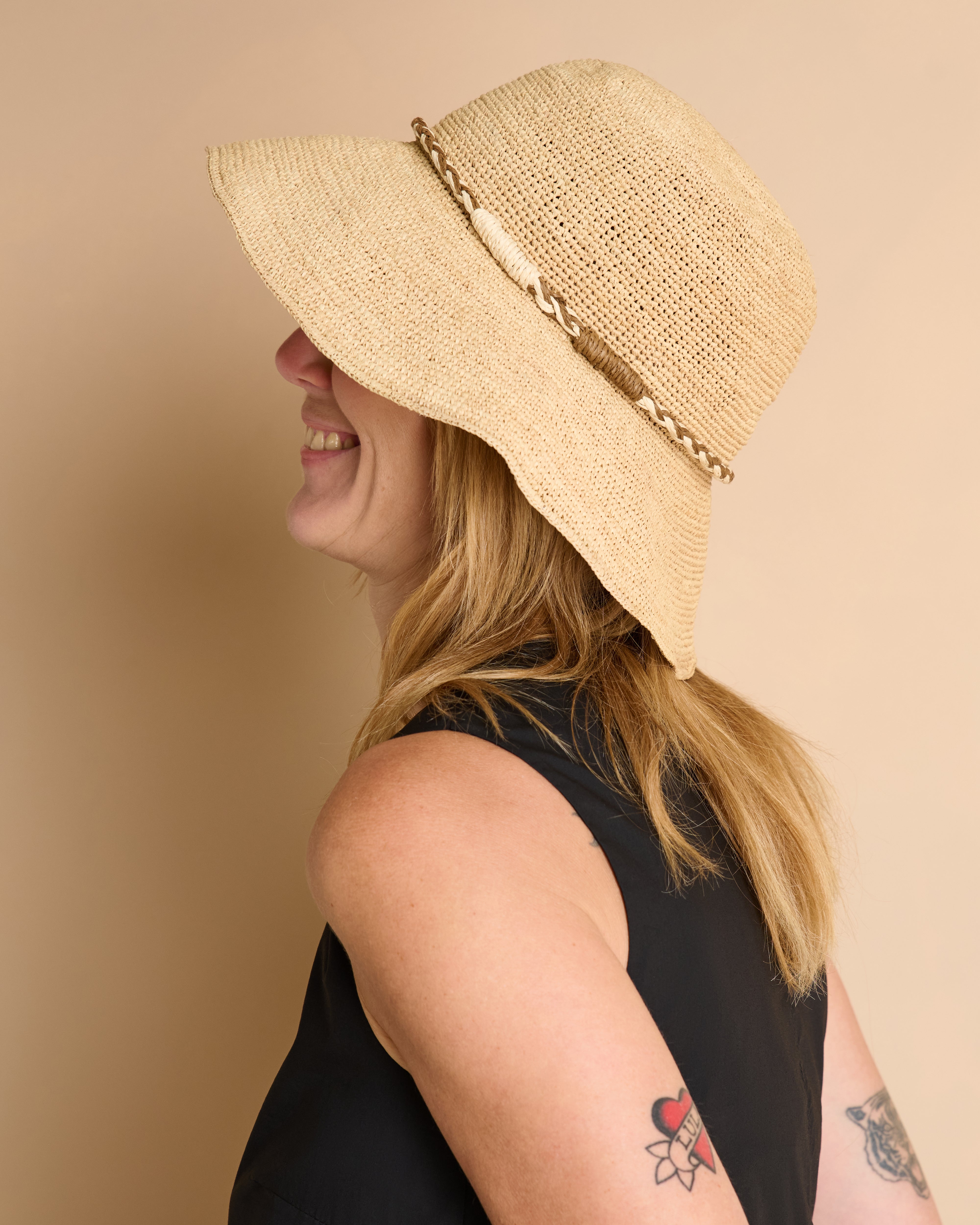 Chapeau cloche en raphia FILOU/13343/007
