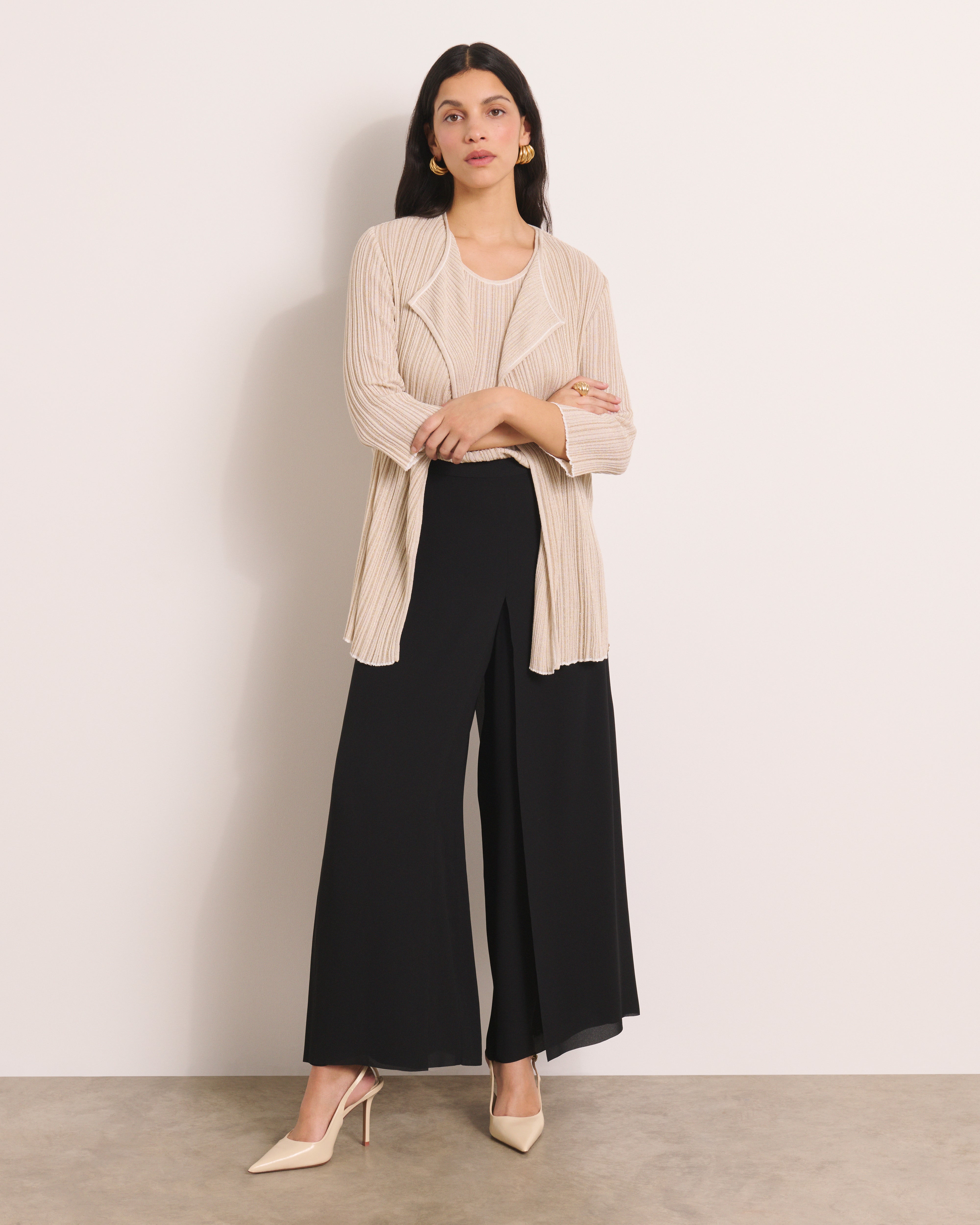 Gilet mi-long en jersey GALYNE13/13009/003