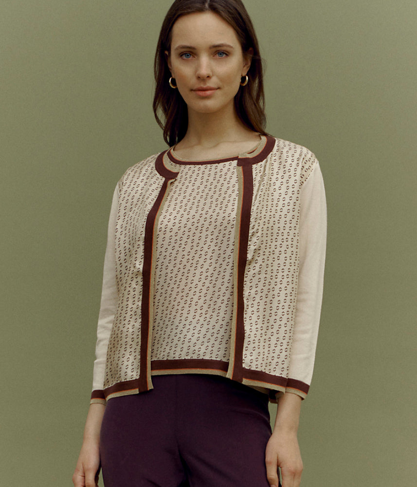 Gilet maille bi-matière GANCETTE/85250/531