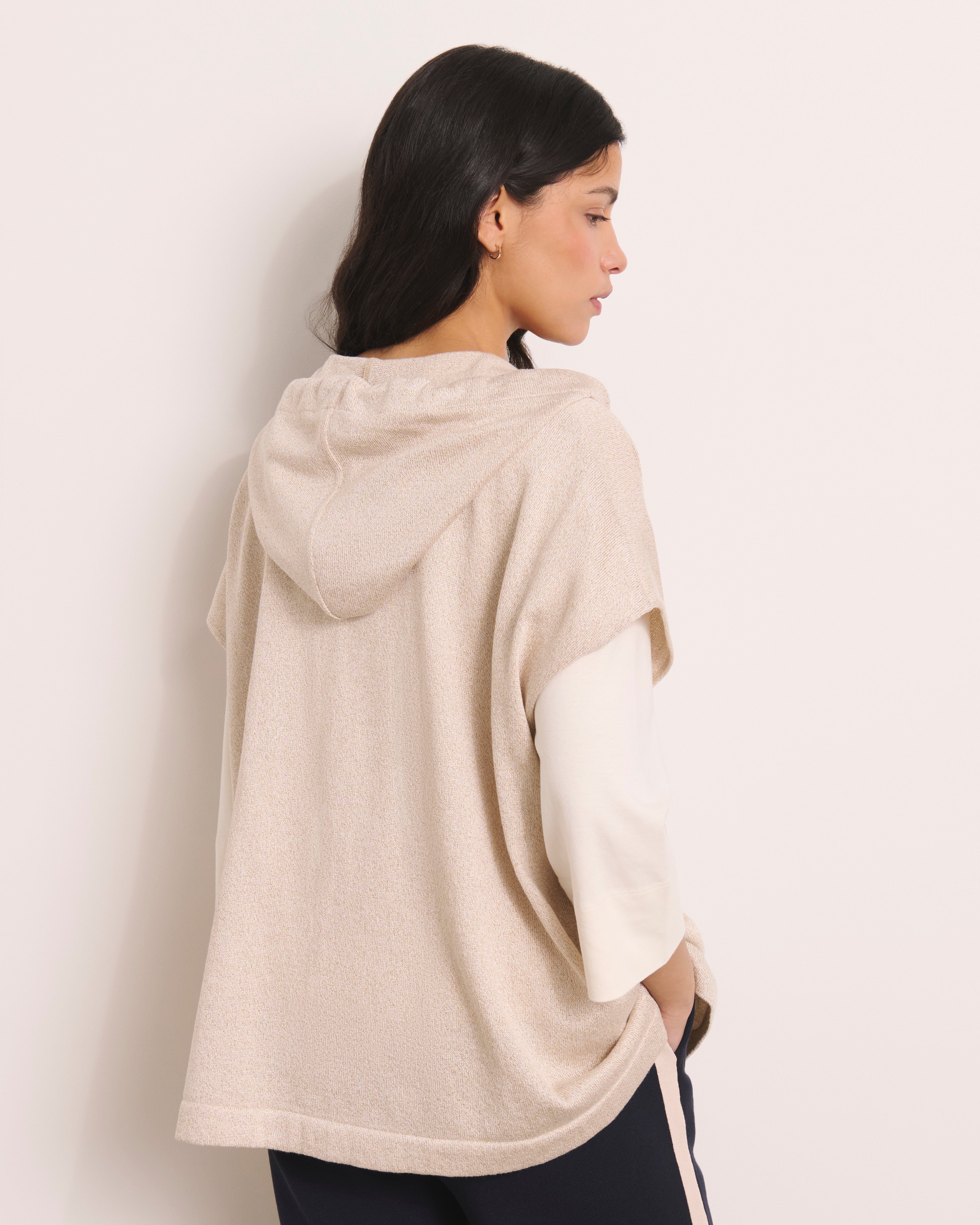 Gilet "sweat" maille irisée manches courtes GAPPLE13/13084/781