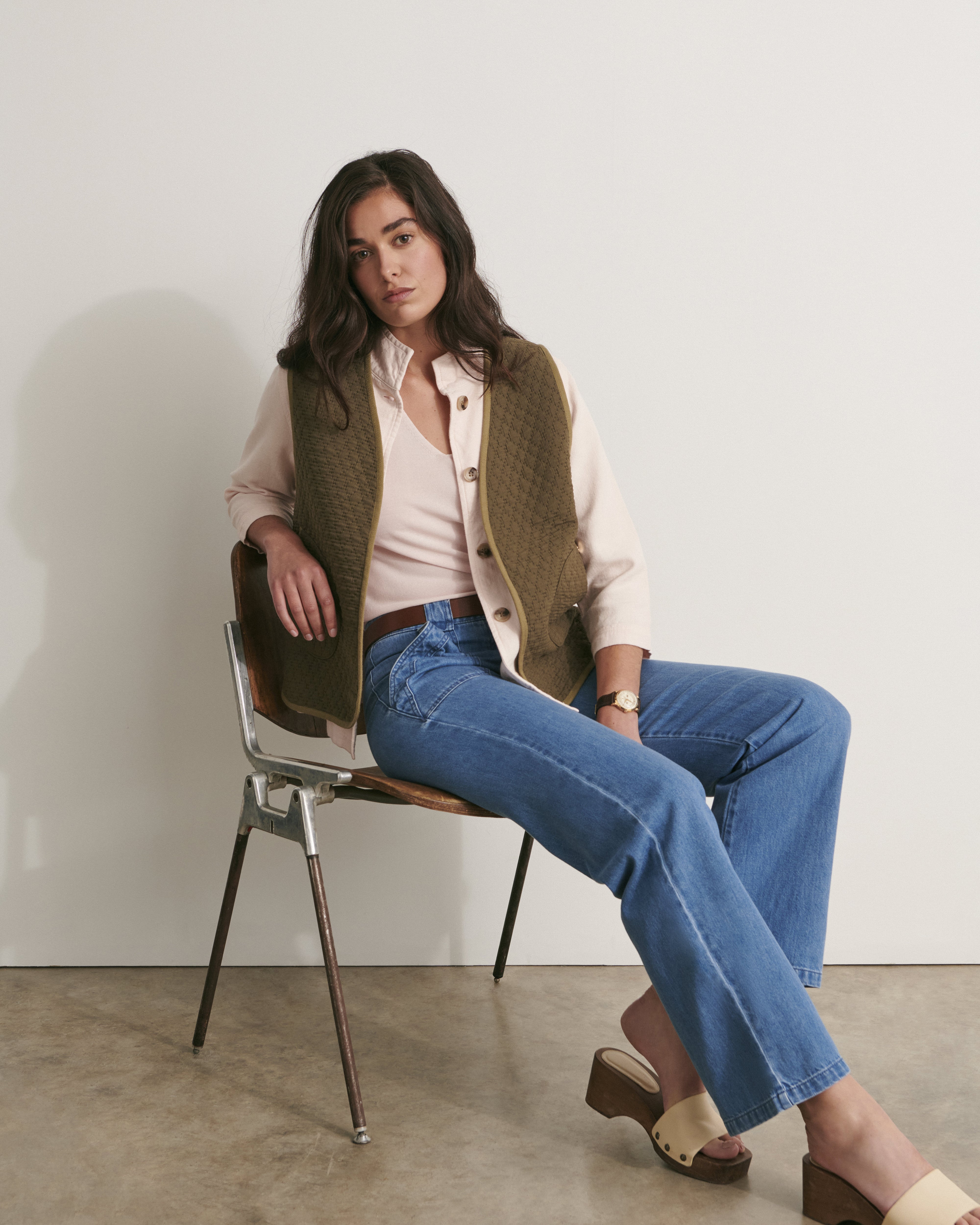 Gilet matelassé upcyclé sans manches GARRY-T720L/11049/218