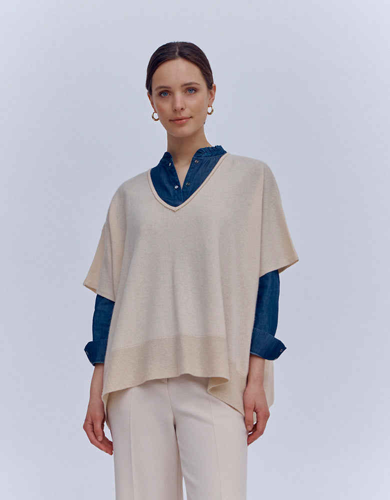 Cashmere knit cape GAZELLE/86105/017