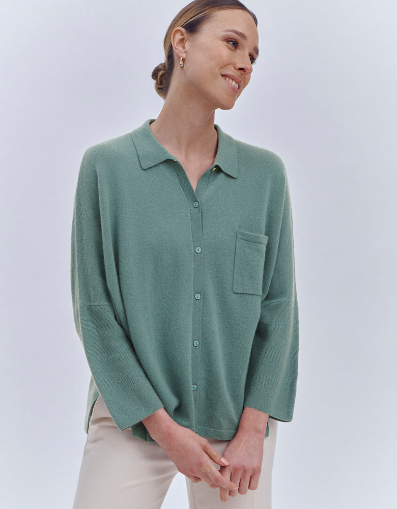 Shirt cut knit cardigan GESTUELLE/86088/205