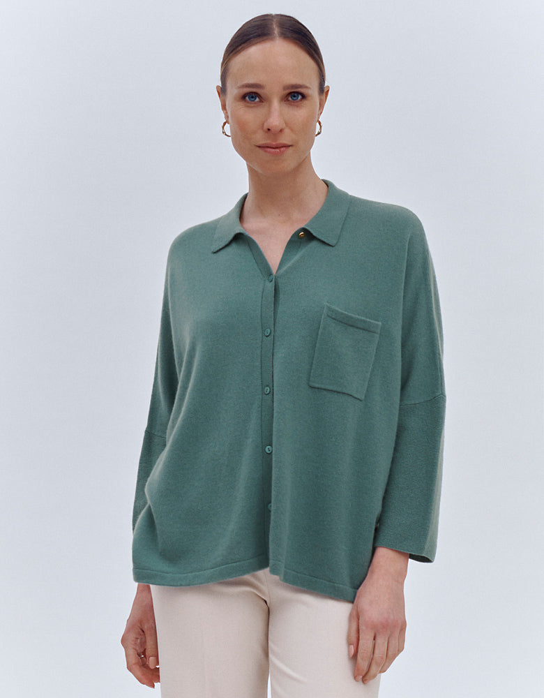 Shirt cut knit cardigan GESTUELLE/86088/205