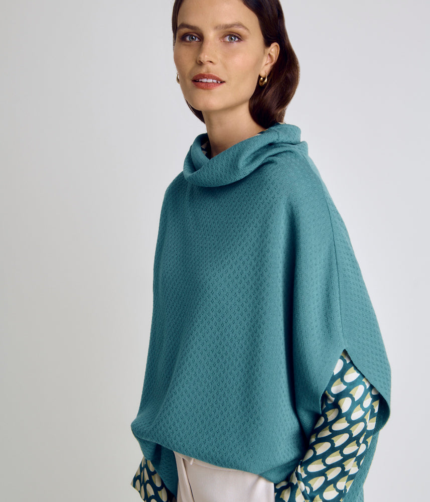 Merino wool knit cape GLOIRE86/86090/221