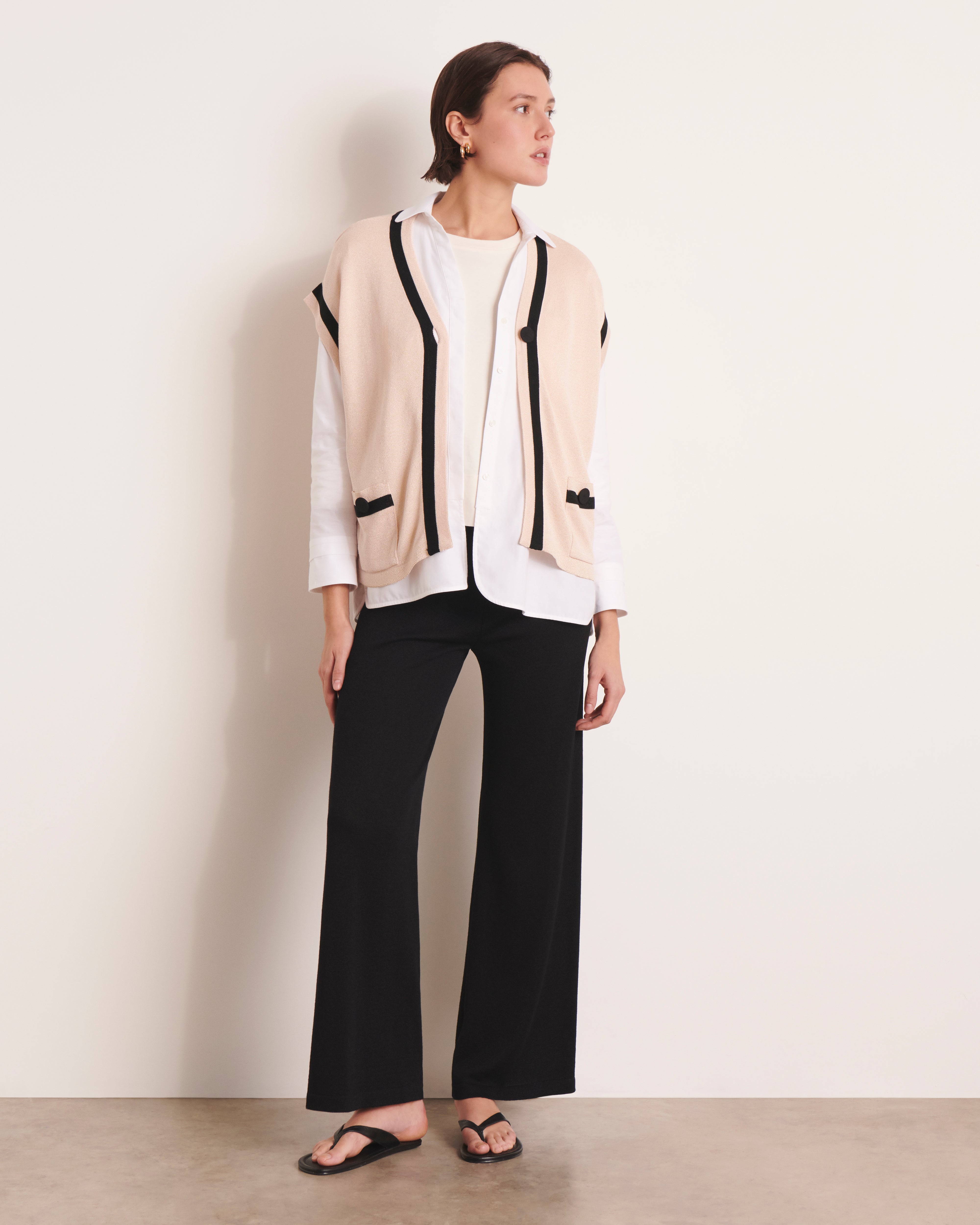 Gilet oversize en maille irisée GRECE13-BIS/13123/781