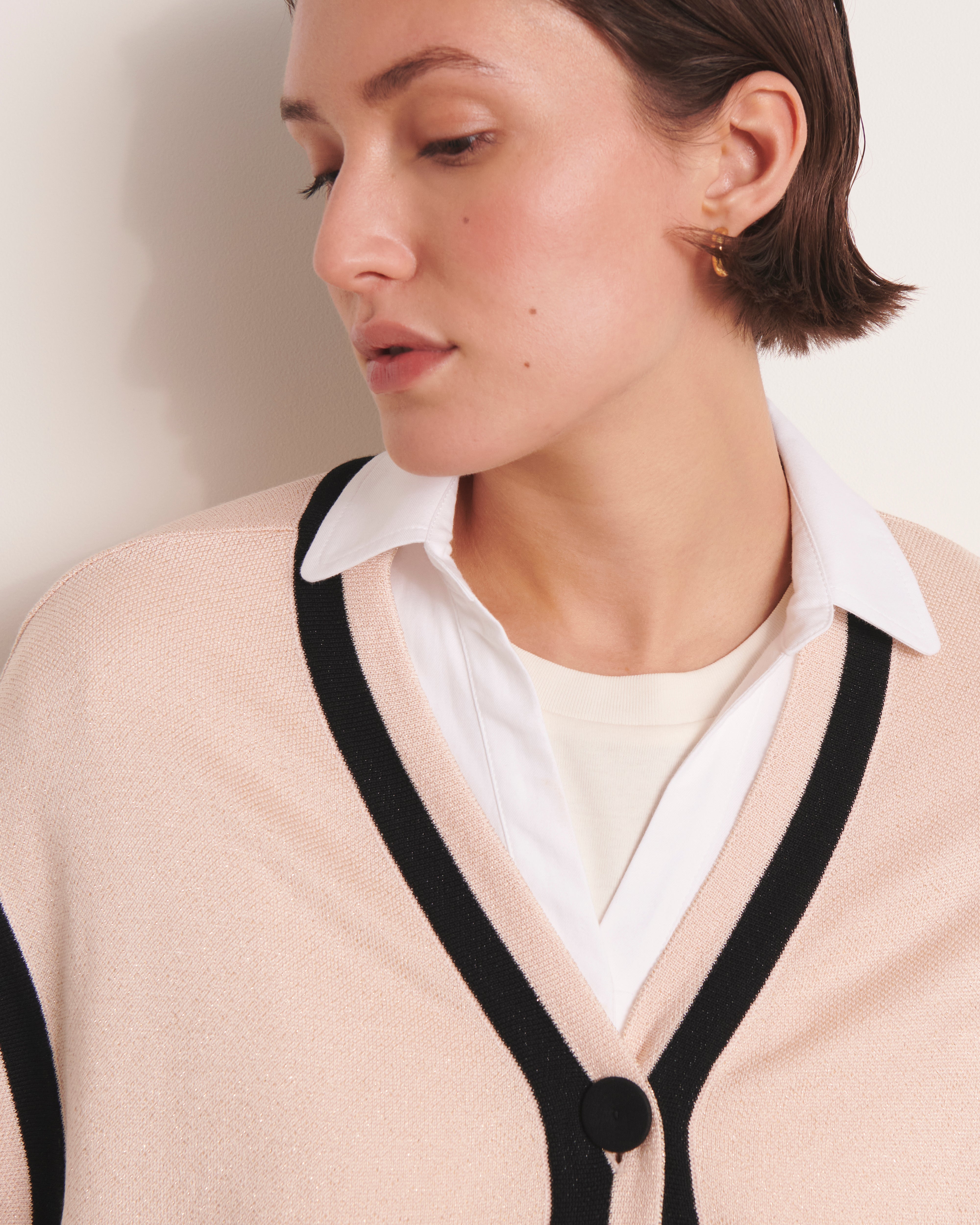 Gilet oversize en maille irisée GRECE13-BIS/13123/781