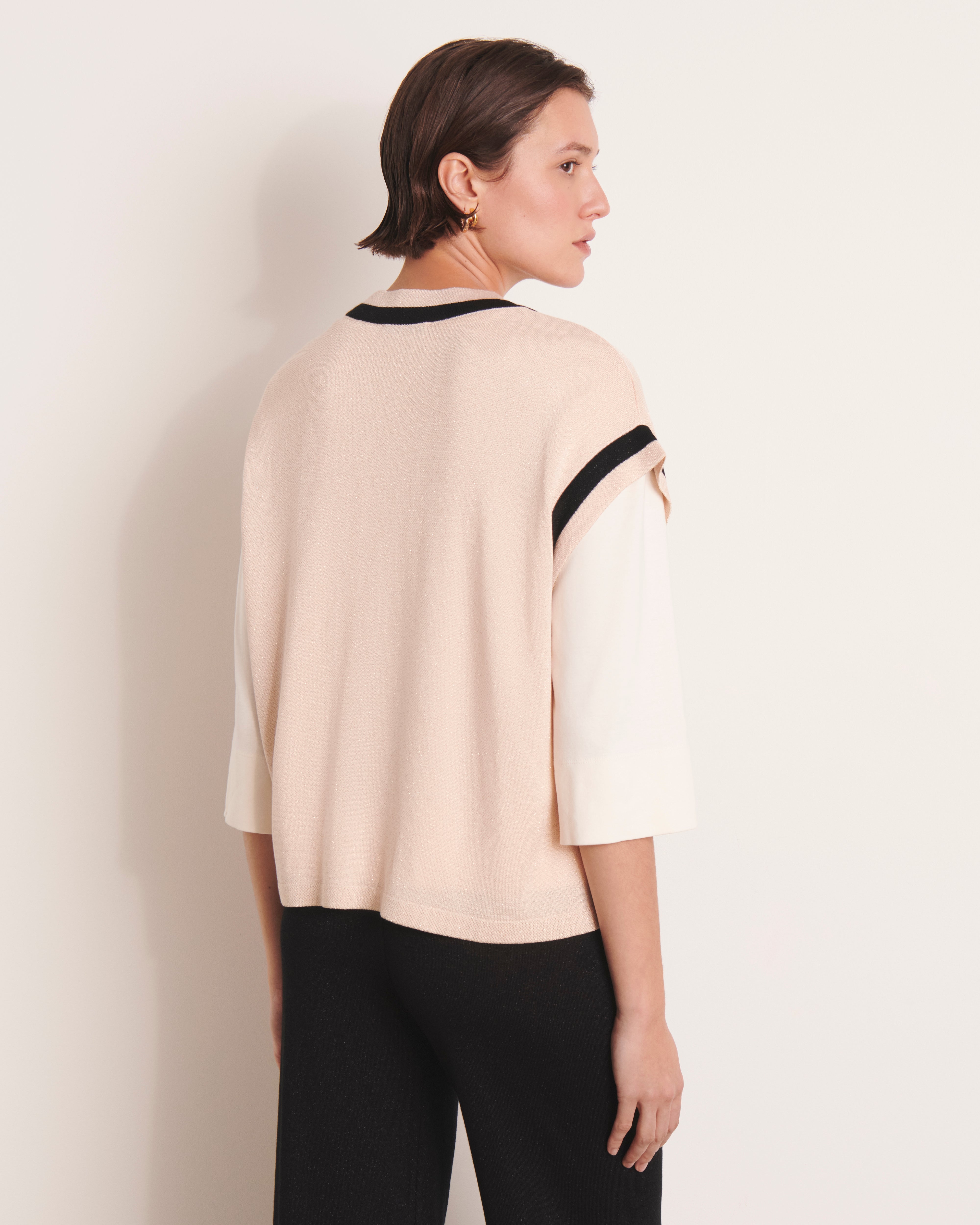 Gilet oversize en maille irisée GRECE13-BIS/13123/781