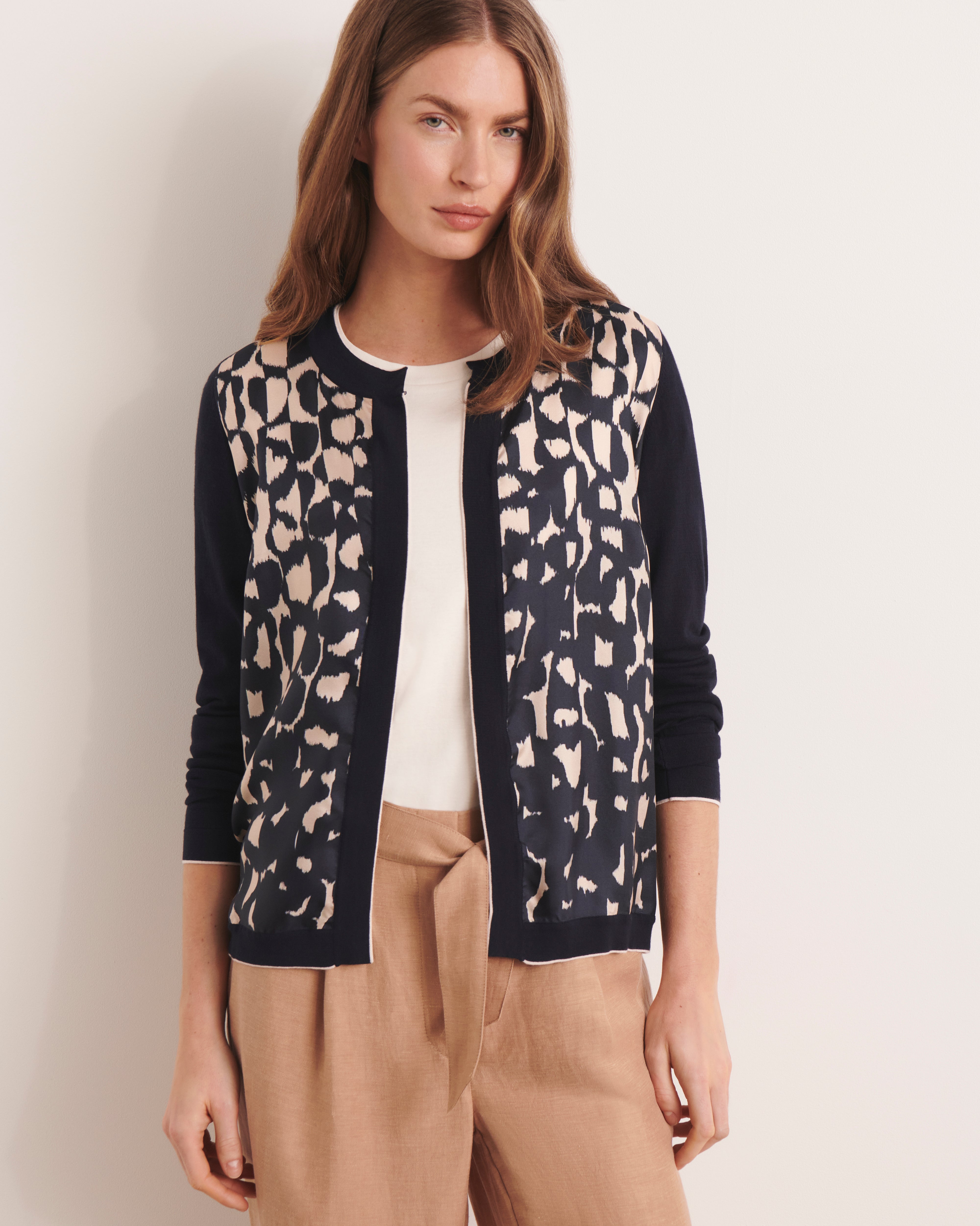 GUERANDE/13105/635 Chaleco estampado de dos tejidos