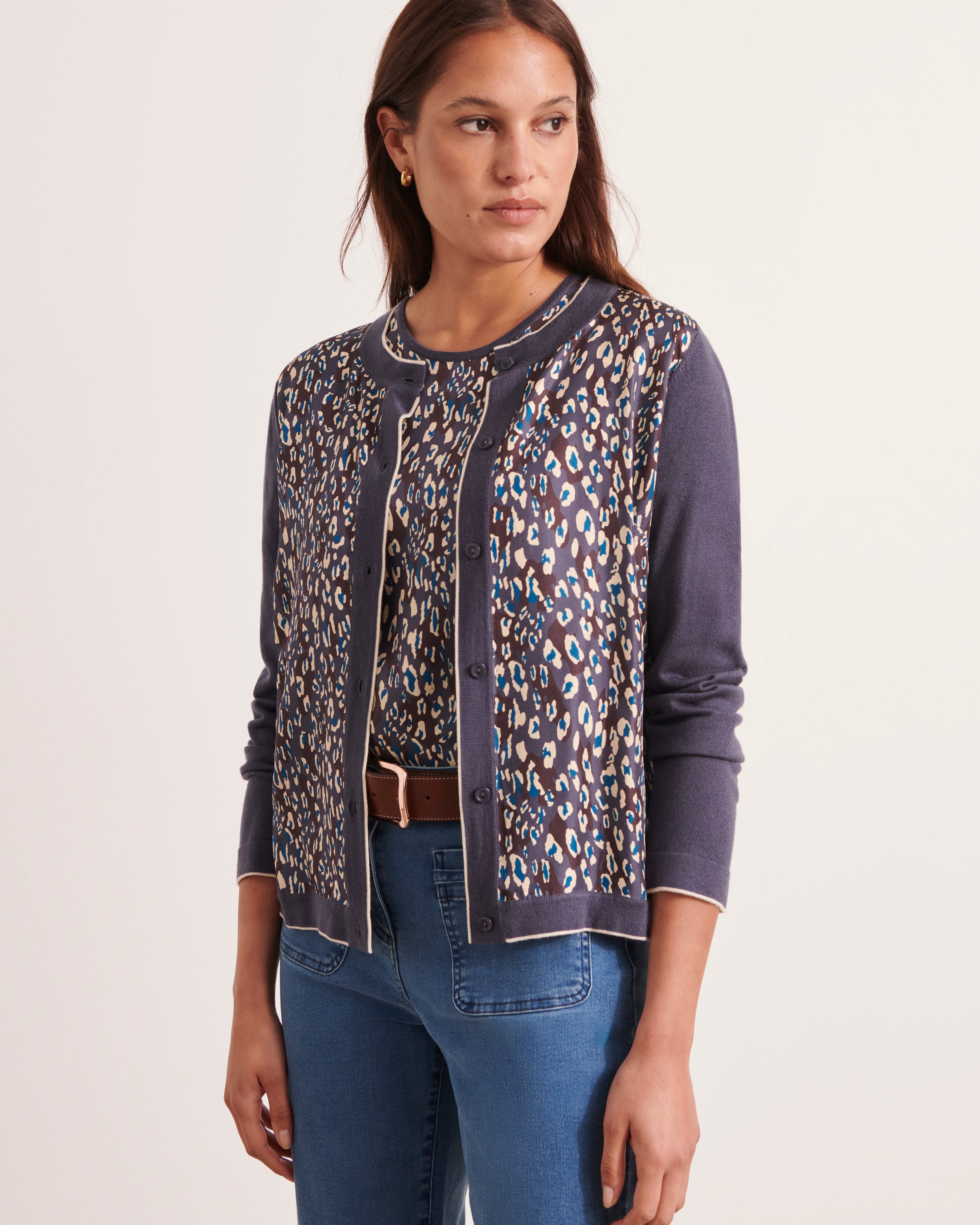 Gilet imprimé bimatière GUST/12164/630
