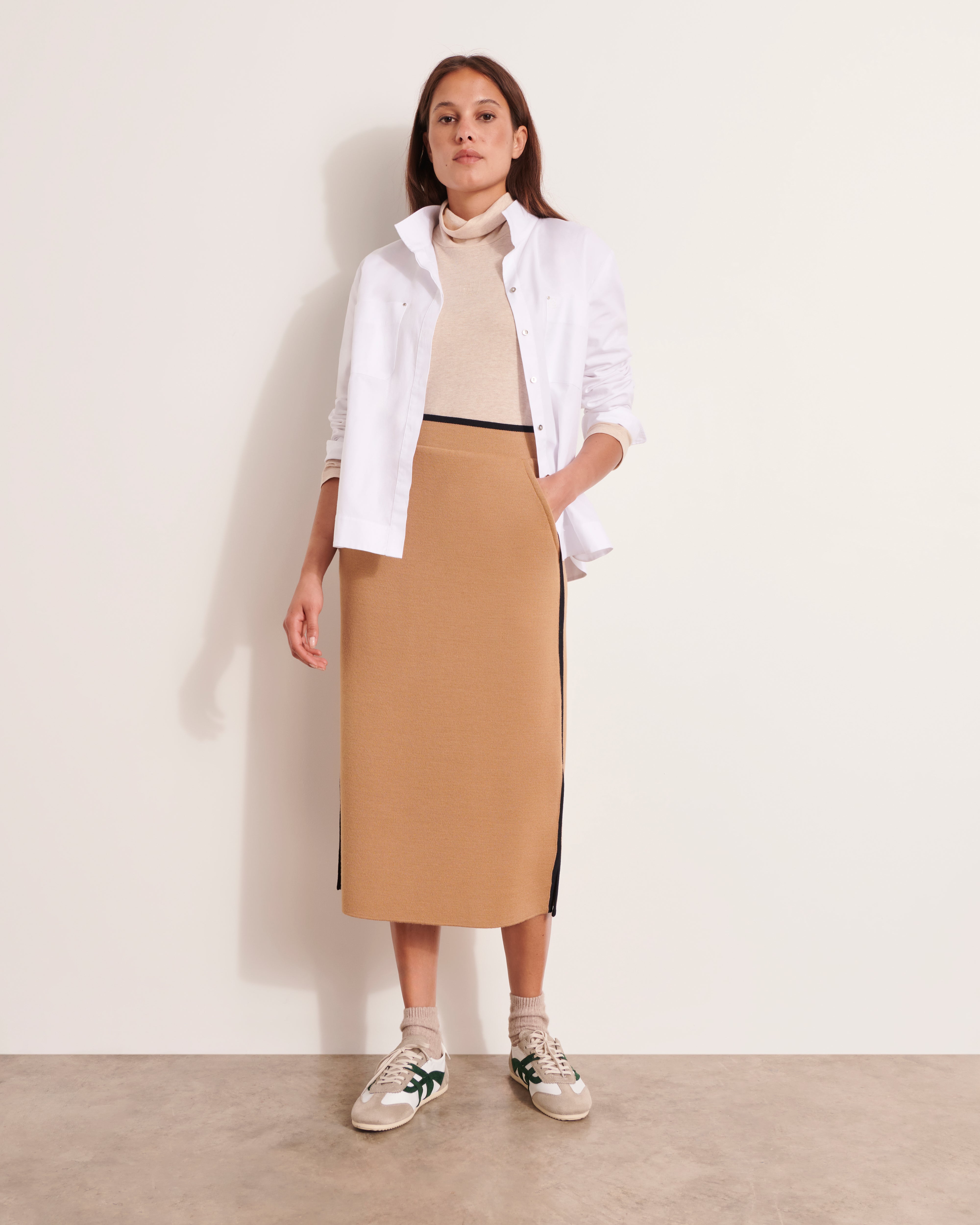 Jupe midi en maille double face IRINE1927/12211/781