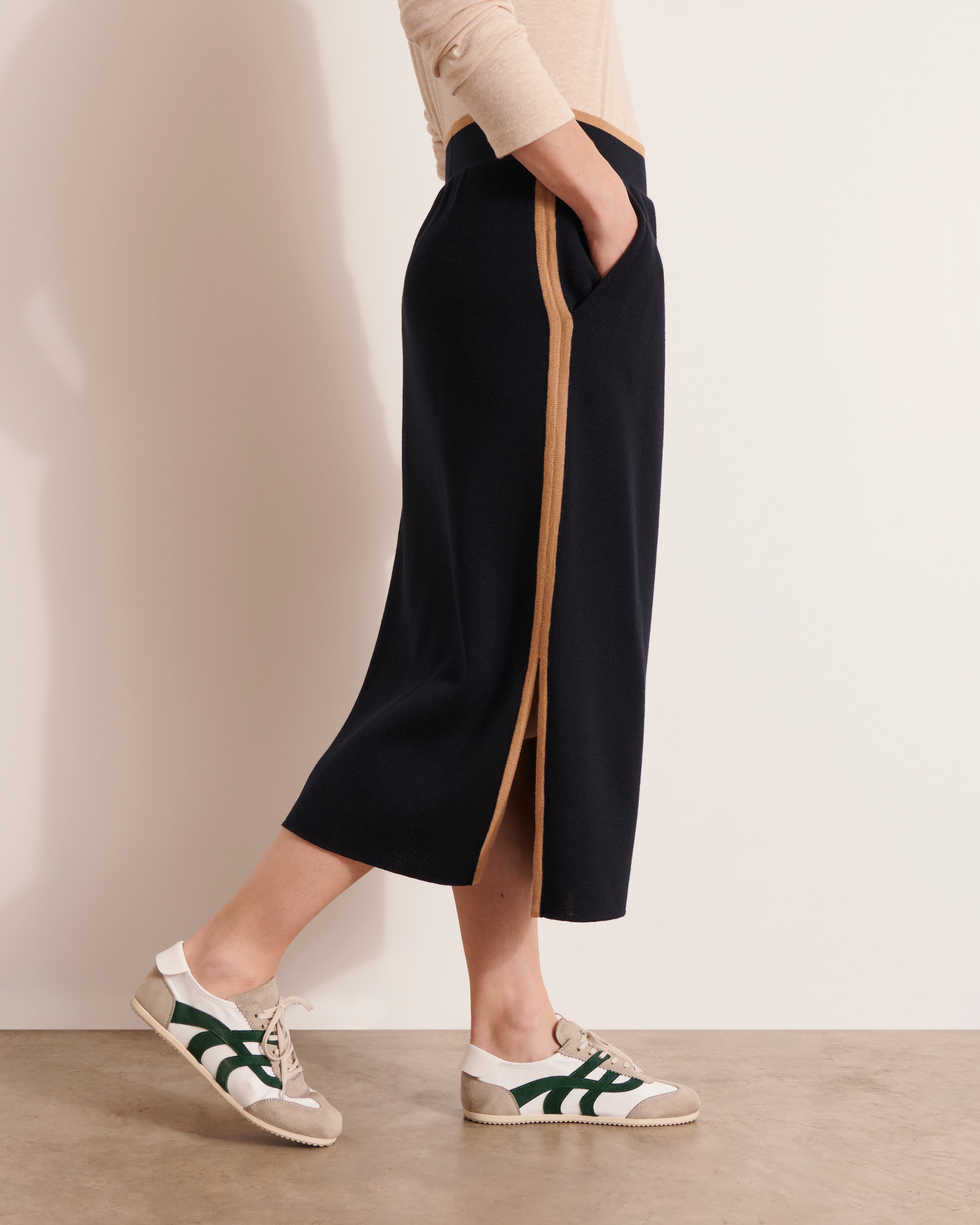Jupe midi en maille double face IRINE1927/12211/886