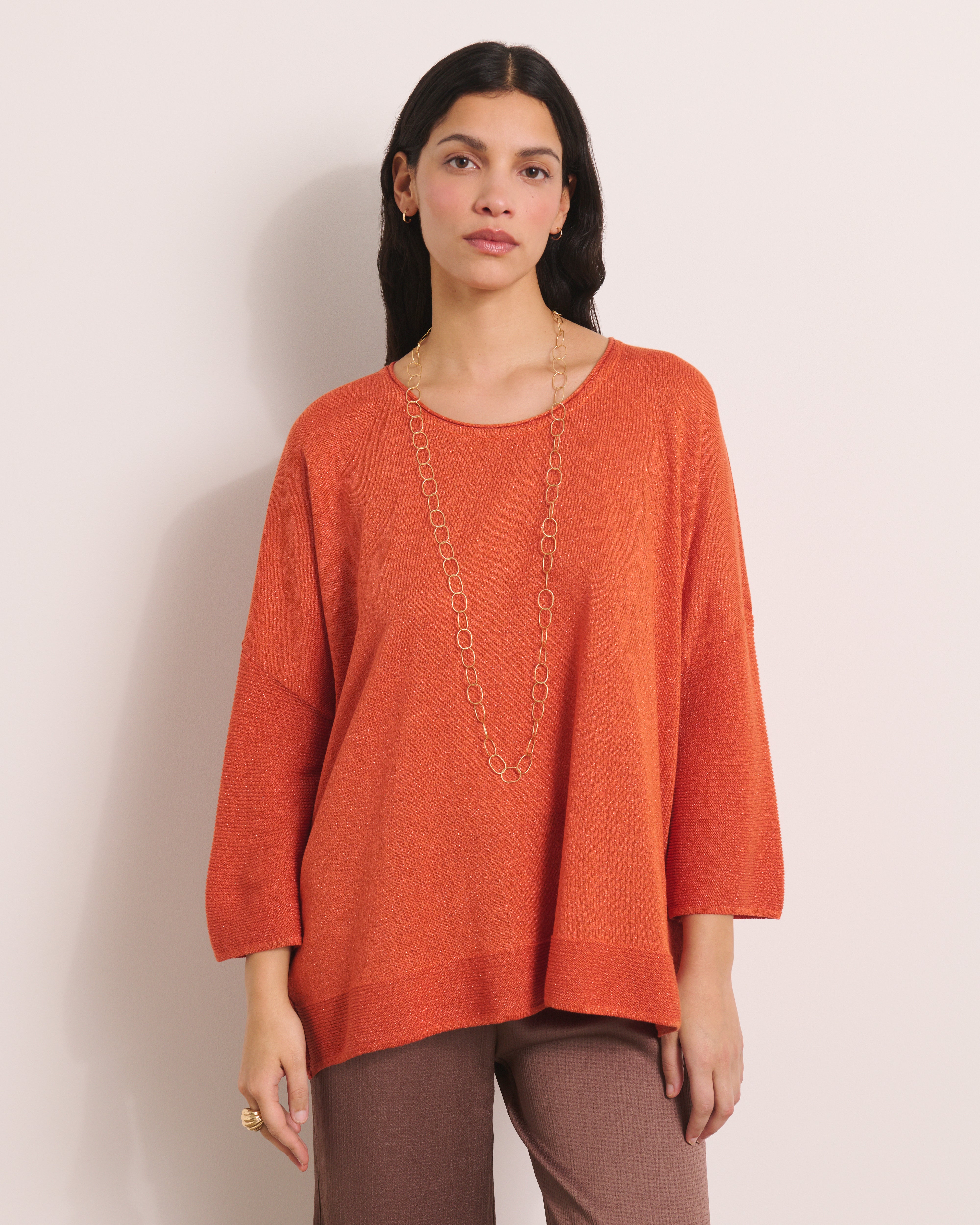 Sautoir doré avec anneaux entrelacés KALIKO/13321/680