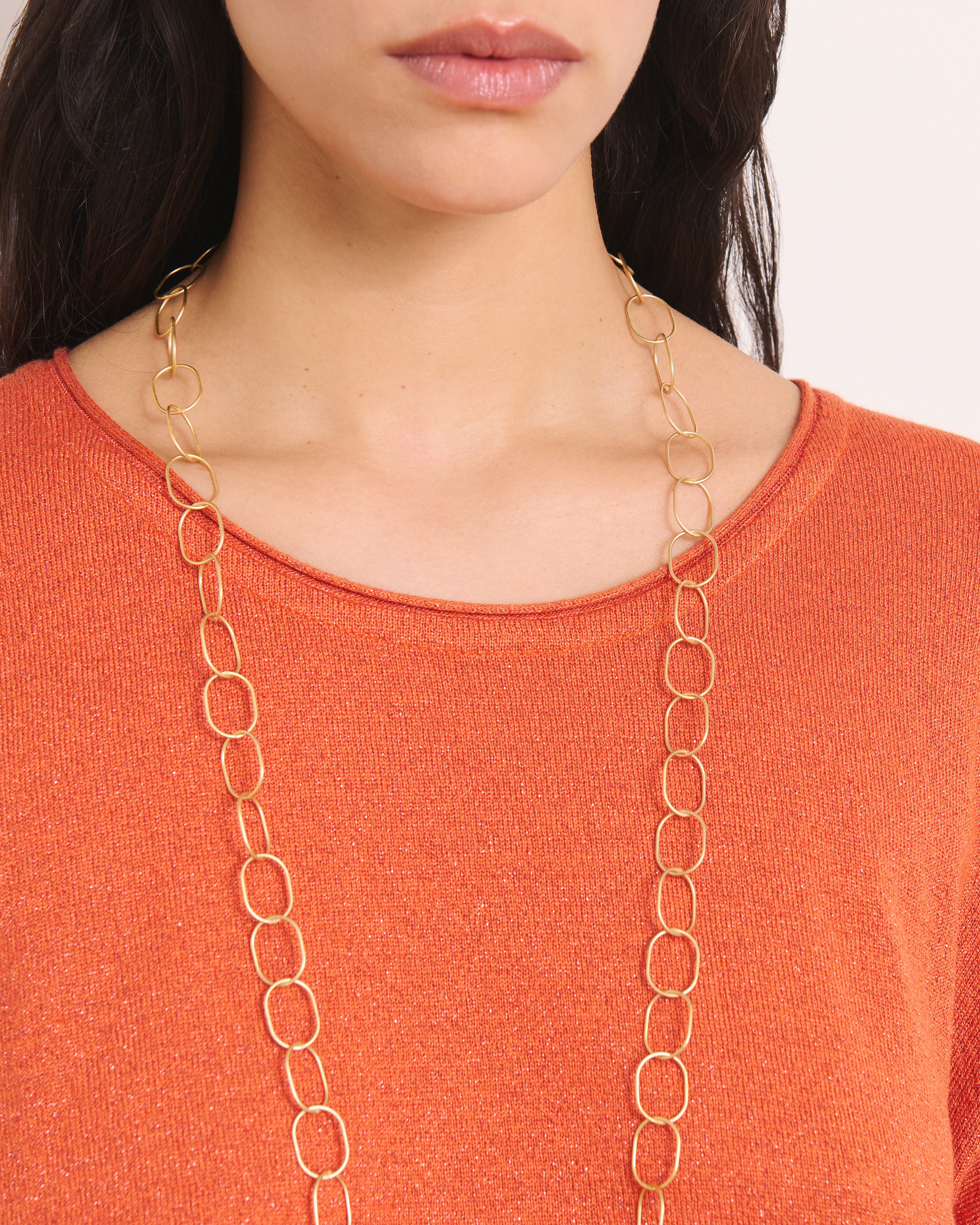 Sautoir doré avec anneaux entrelacés KALIKO/13321/680