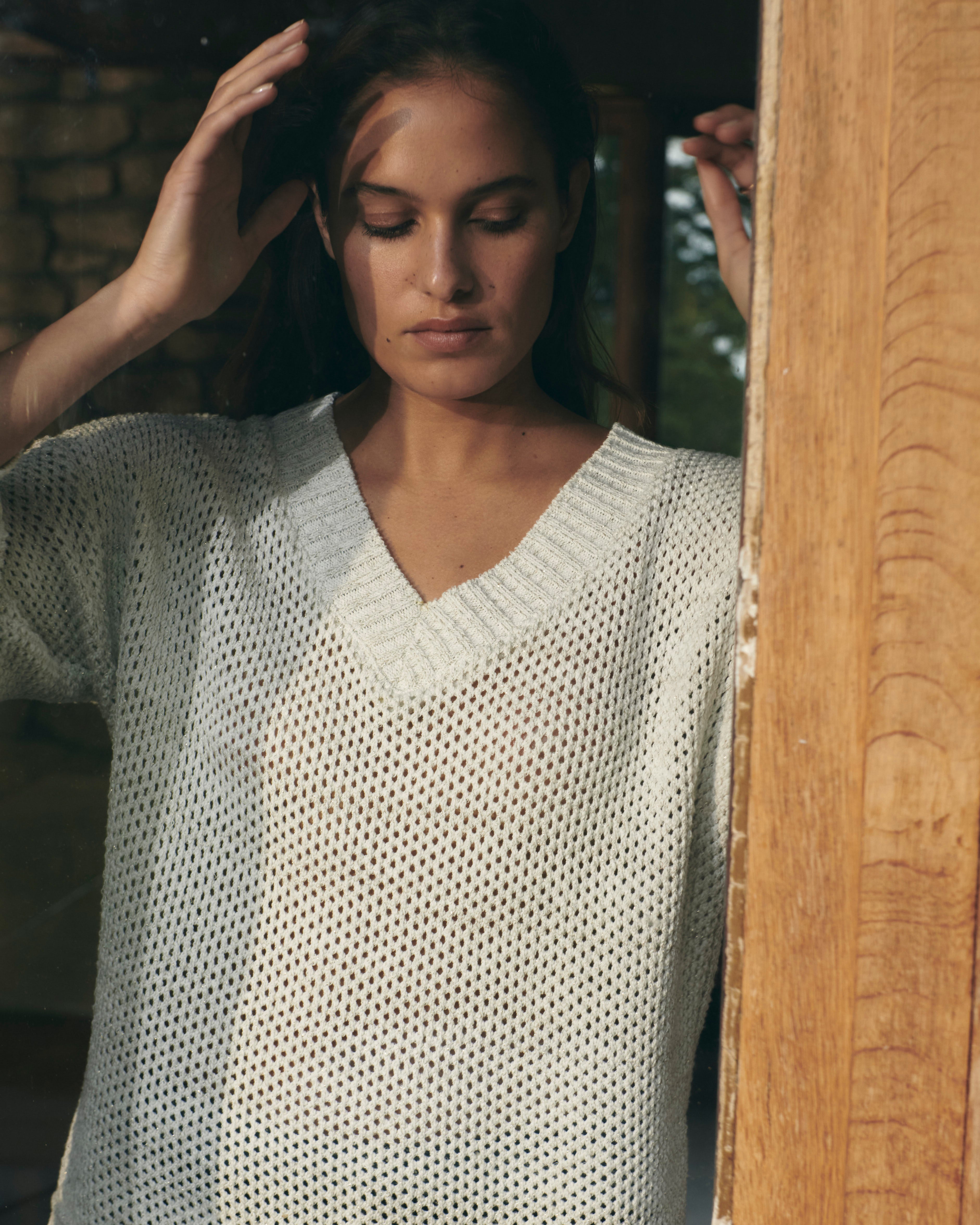 Pull en maille résille irisée AILLEURS/11048/761
