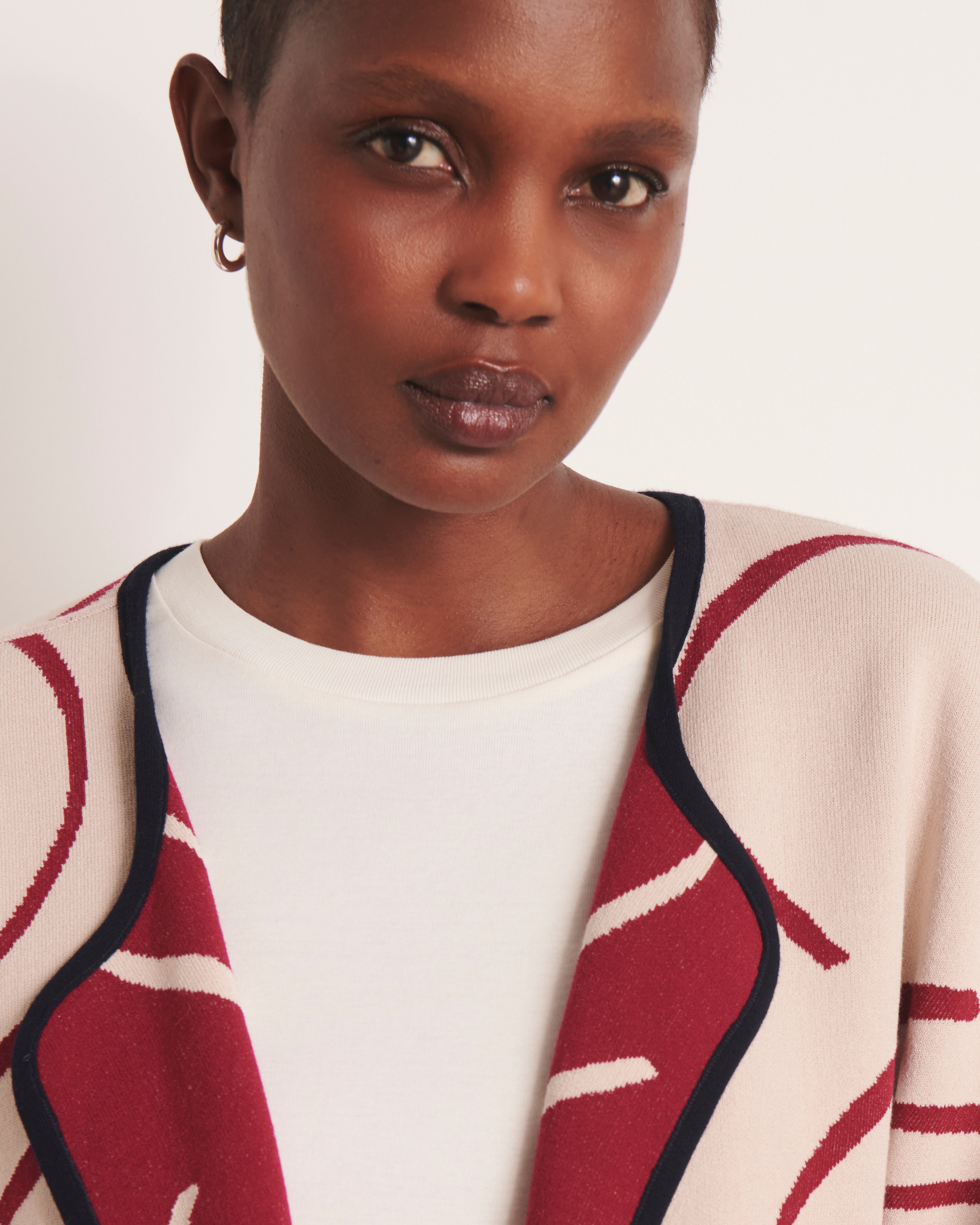 cape en maille réversible en viscose stretch