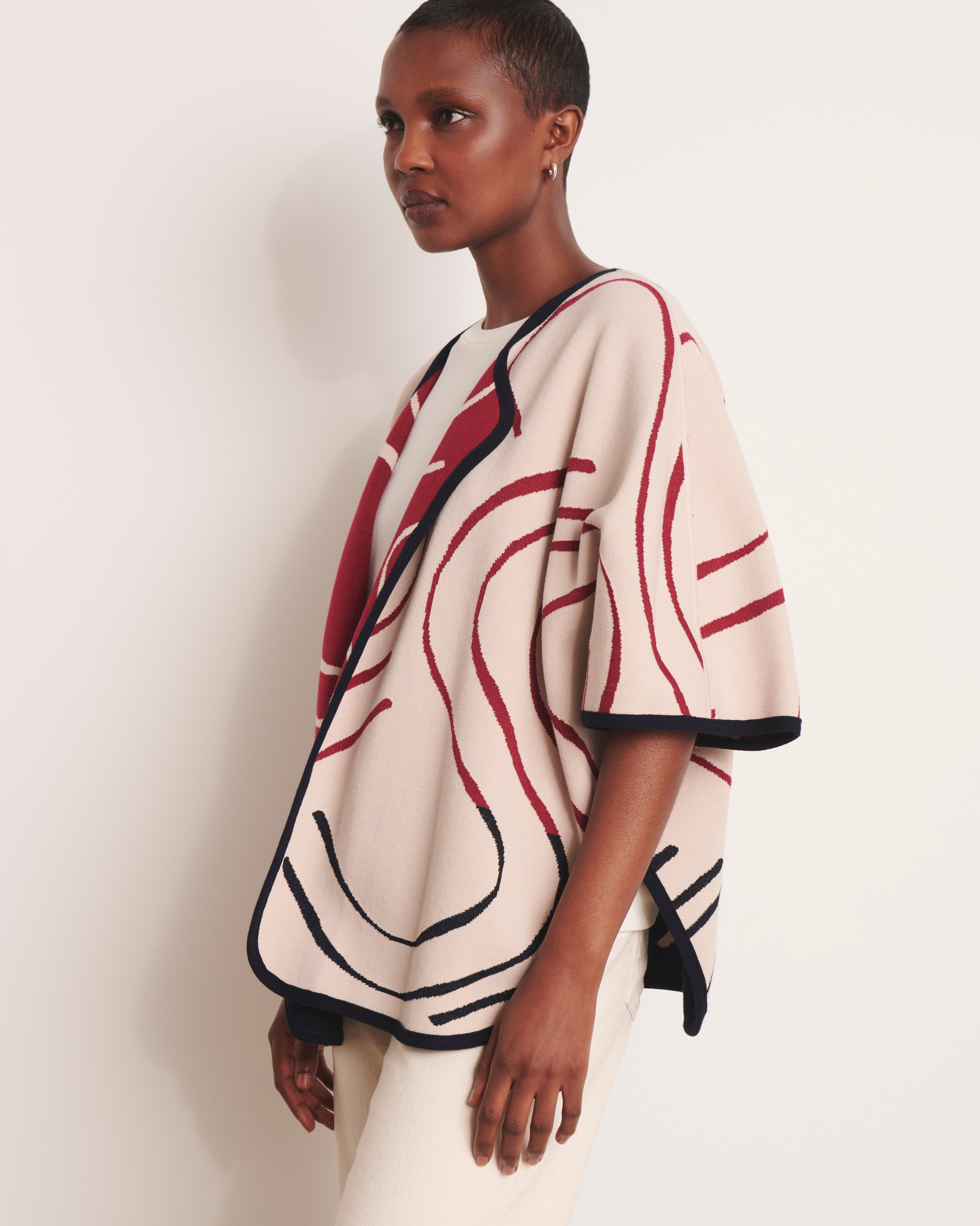 Cape réversible en maille NAIADE13/13238/771