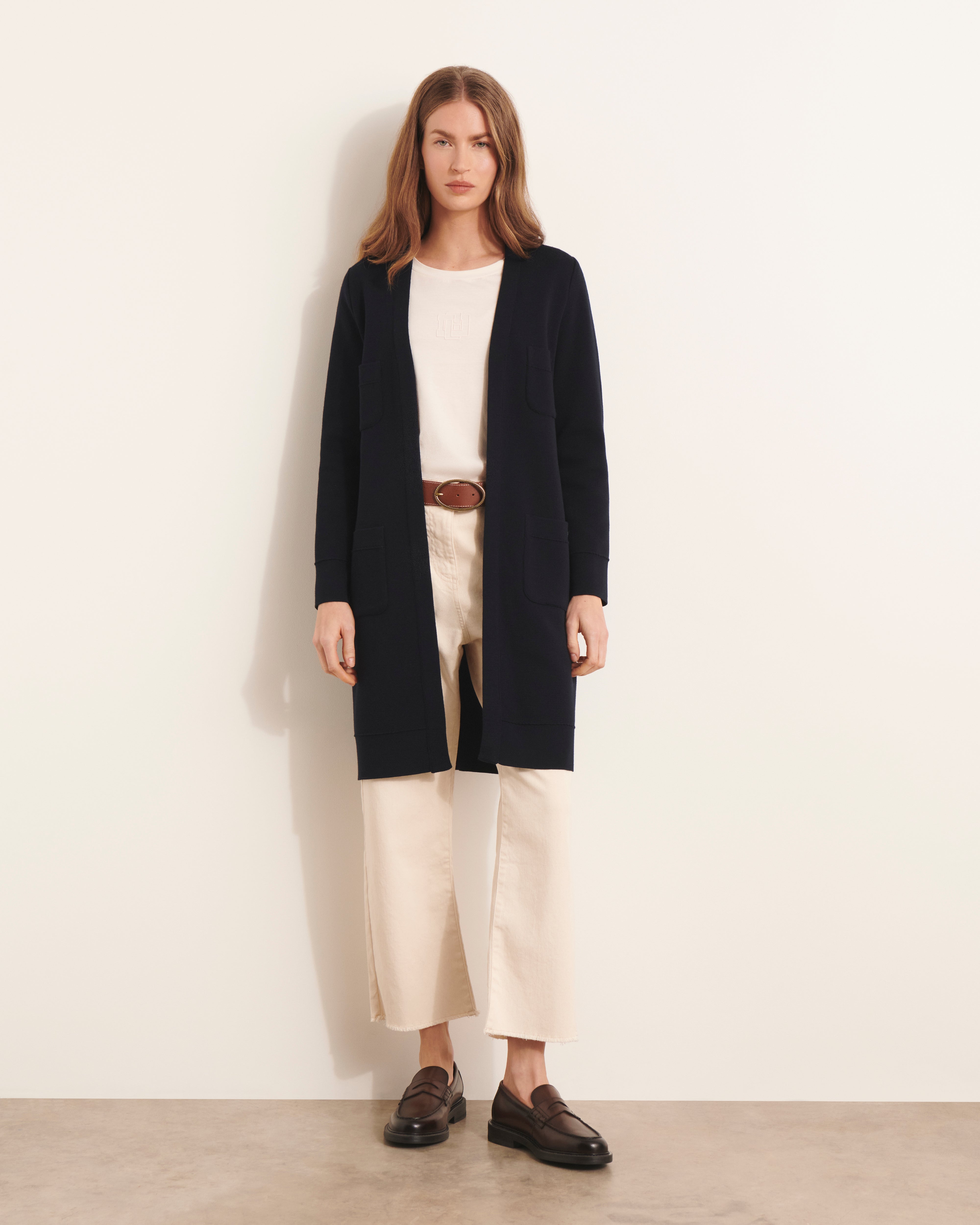 Manteau long en laine mérinos NEVALI/13243/317
