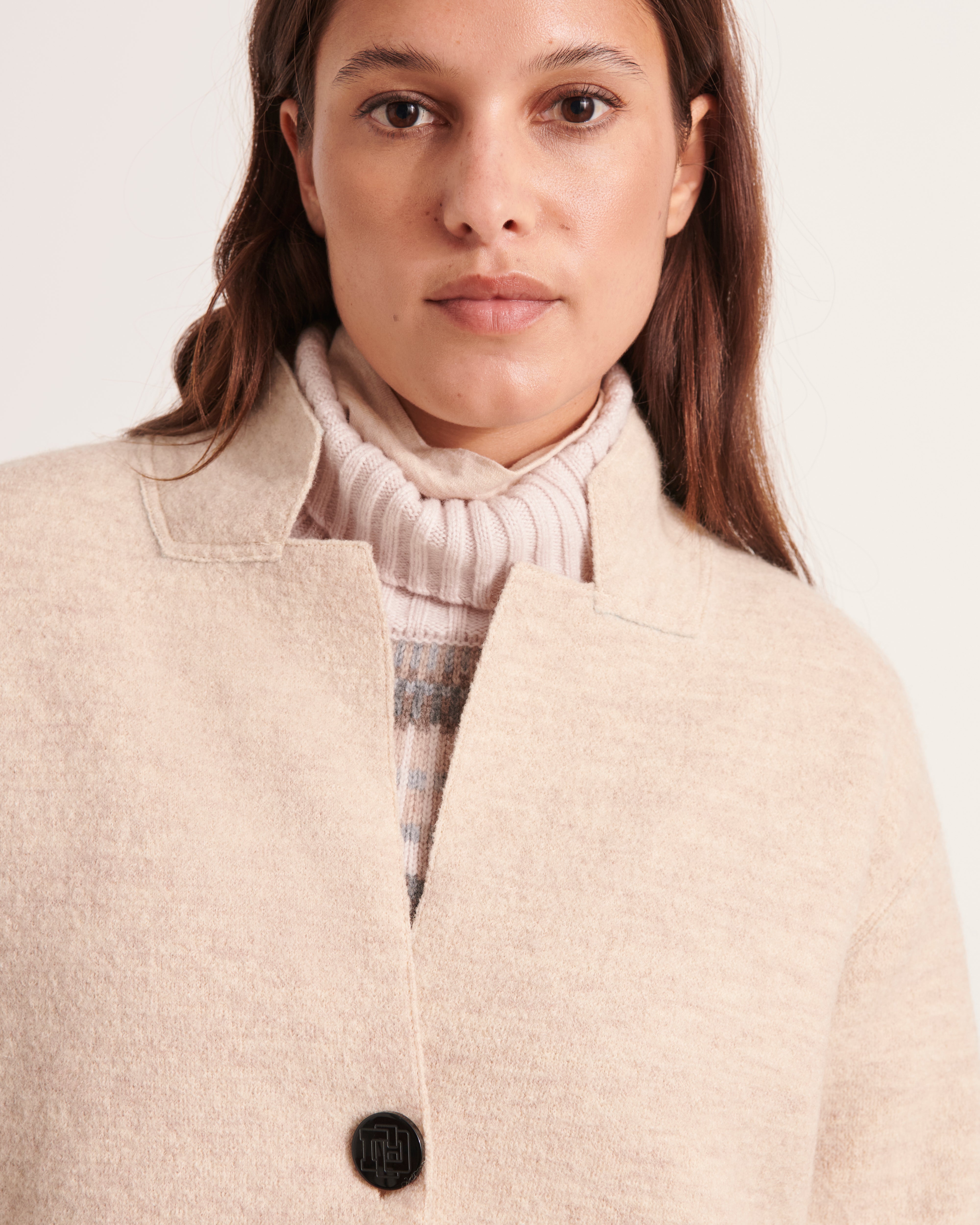 Manteau court en laine bouillie NEWTON/12042/005