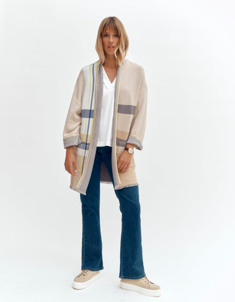 Jacquard knitted coat NIMES/87001/781