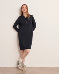 Robe pull longue en maille torsadée femme - LuluCastagnette bleu Robe pull longue en maille torsadée femme - LuluCastagnette bleu