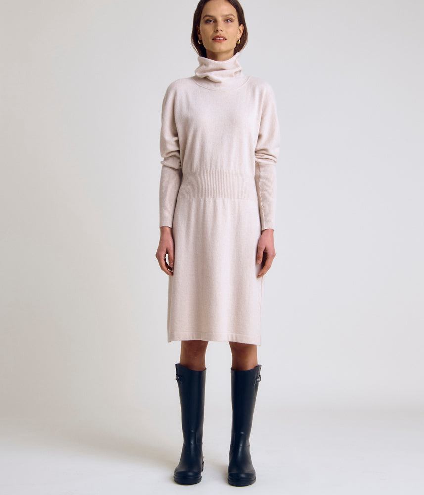 Wool and cashmere knit sweater dress ONDINE/86073/014