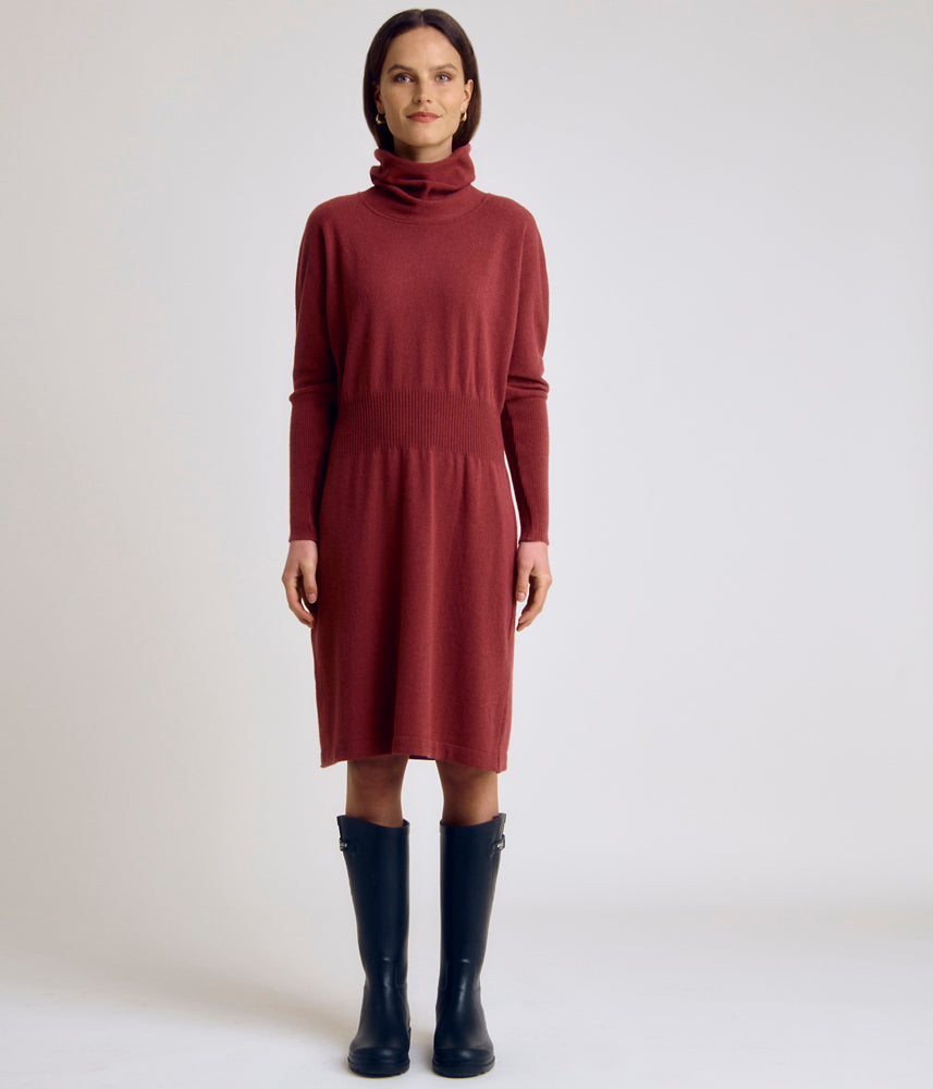Wool and cashmere knit sweater dress ONDINE/86073/049