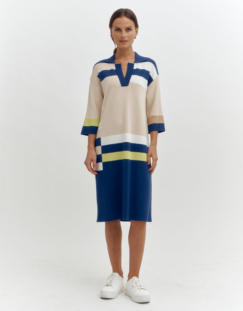 Knitted polo dress OPIO/87041/782